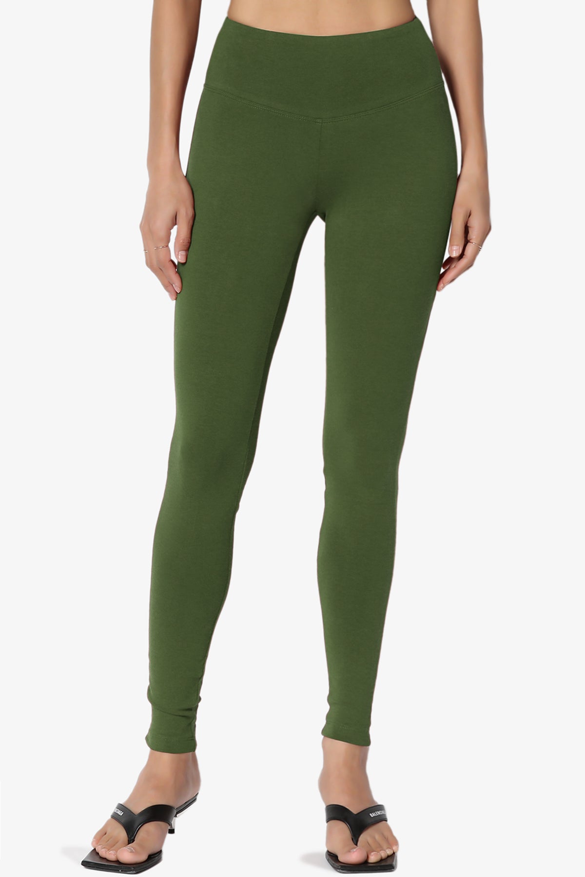Ansley Cotton Wide Waistband Ankle Leggings