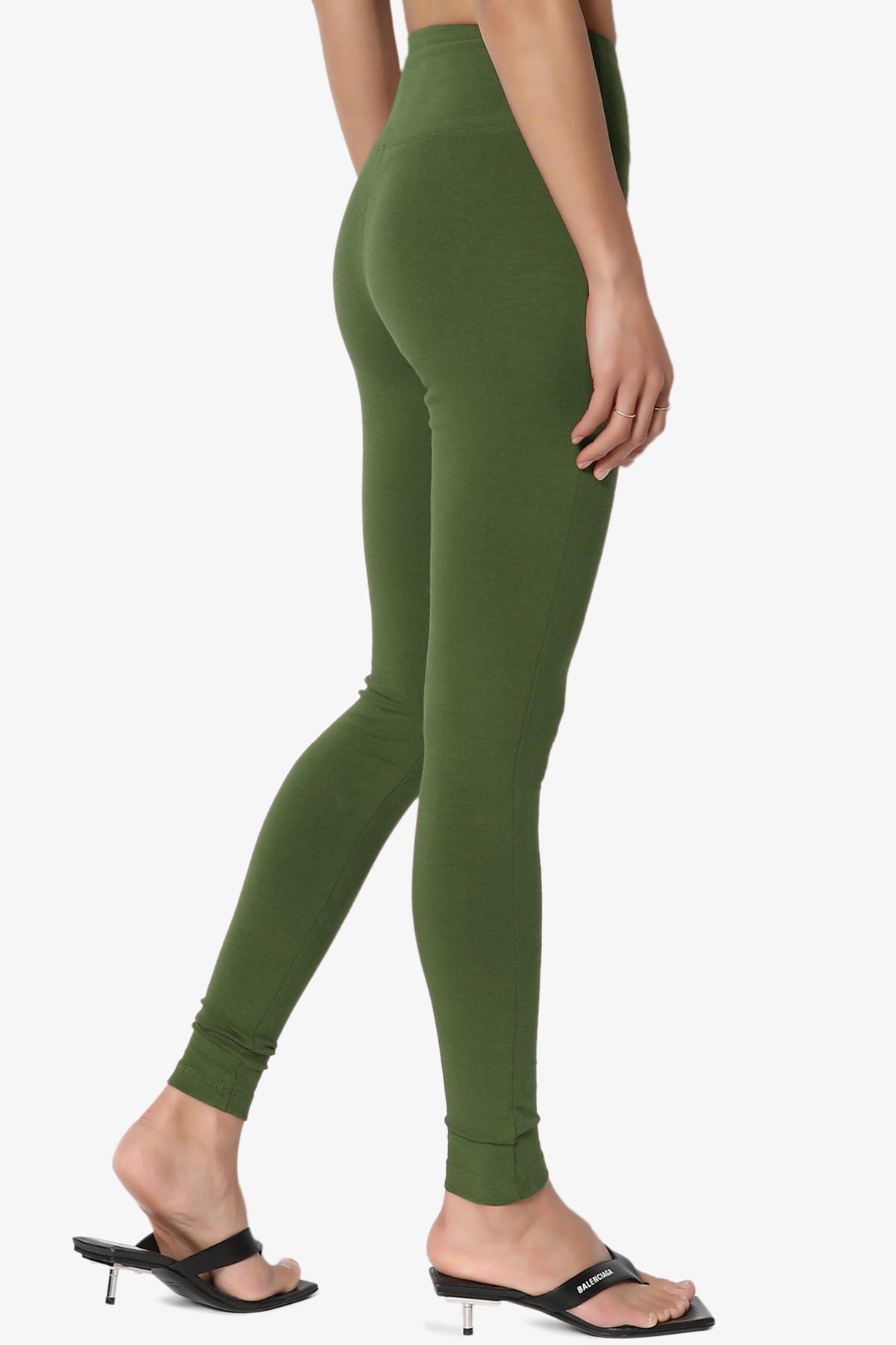 Ansley Cotton Wide Waistband Ankle Leggings