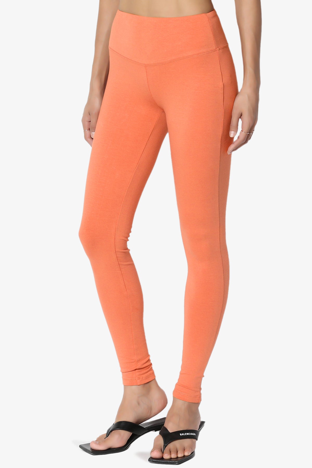 Ansley Cotton Wide Waistband Ankle Leggings