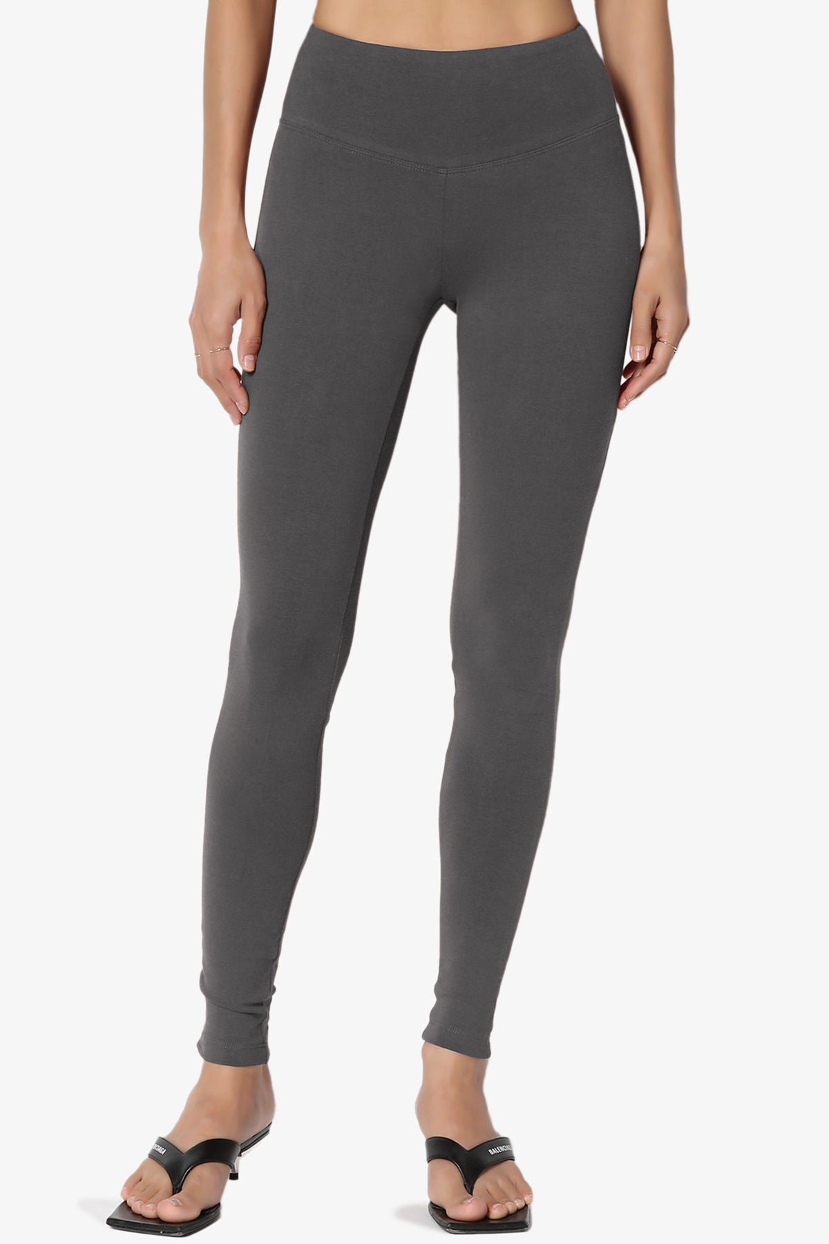 Ansley Cotton Wide Waistband Ankle Leggings