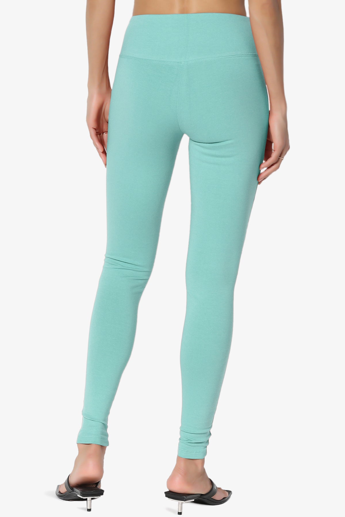 Ansley Cotton Wide Waistband Ankle Leggings PLUS