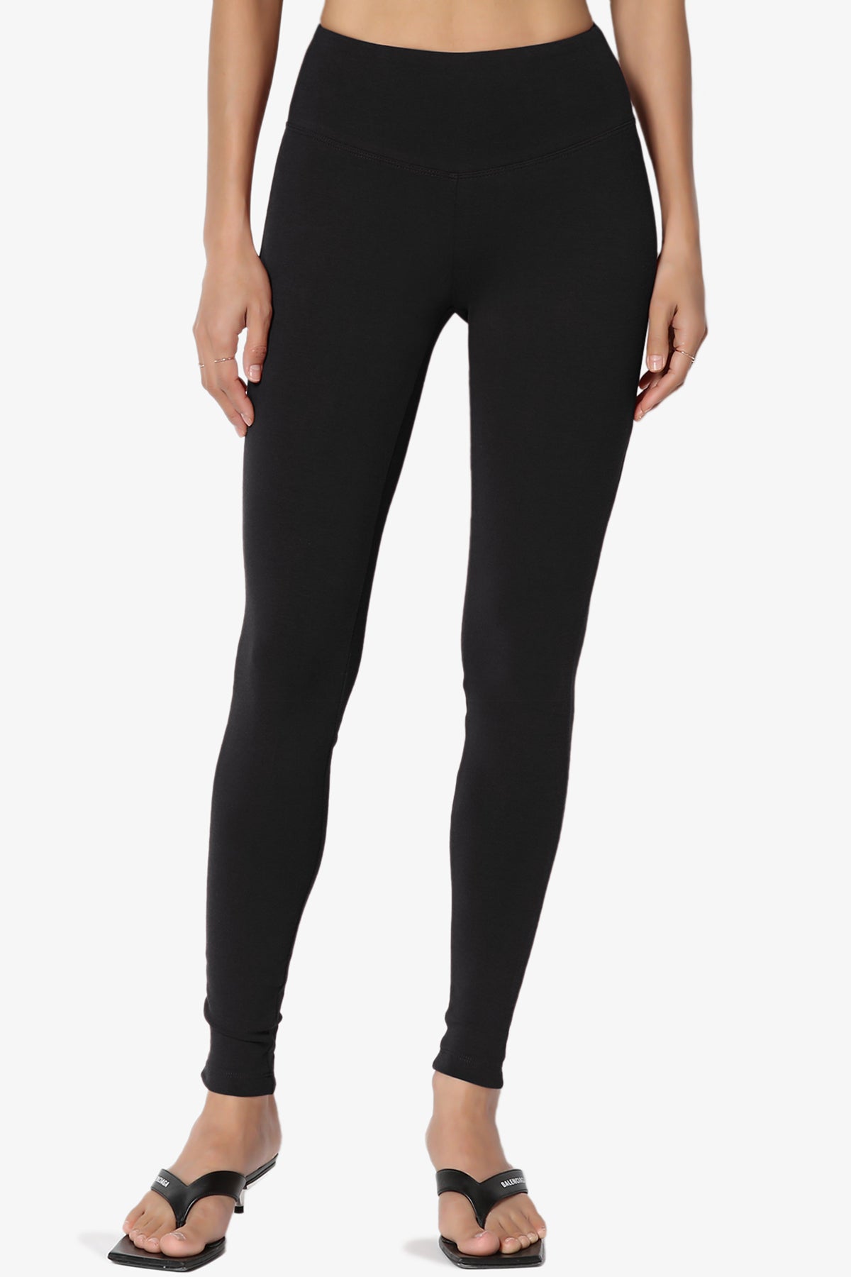 Ansley Cotton Wide Waistband Ankle Leggings