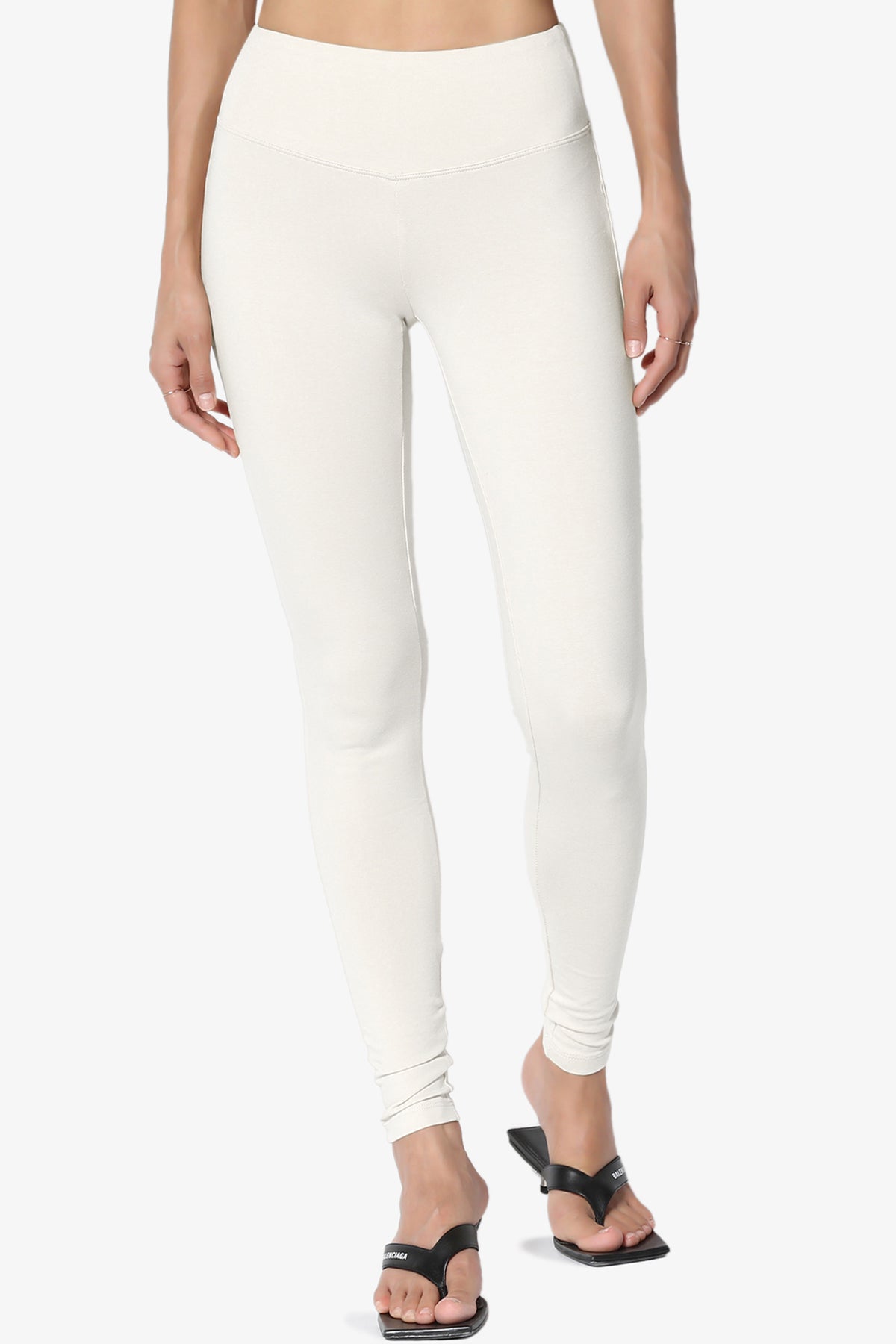 Ansley Cotton Wide Waistband Ankle Leggings