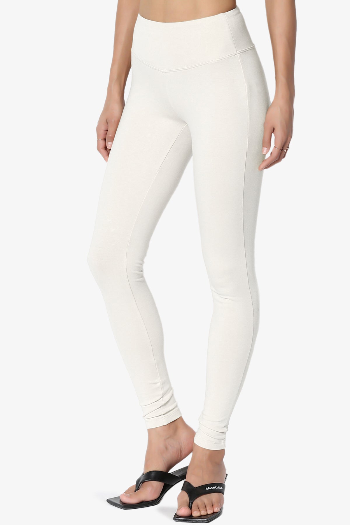 Ansley Cotton Wide Waistband Ankle Leggings