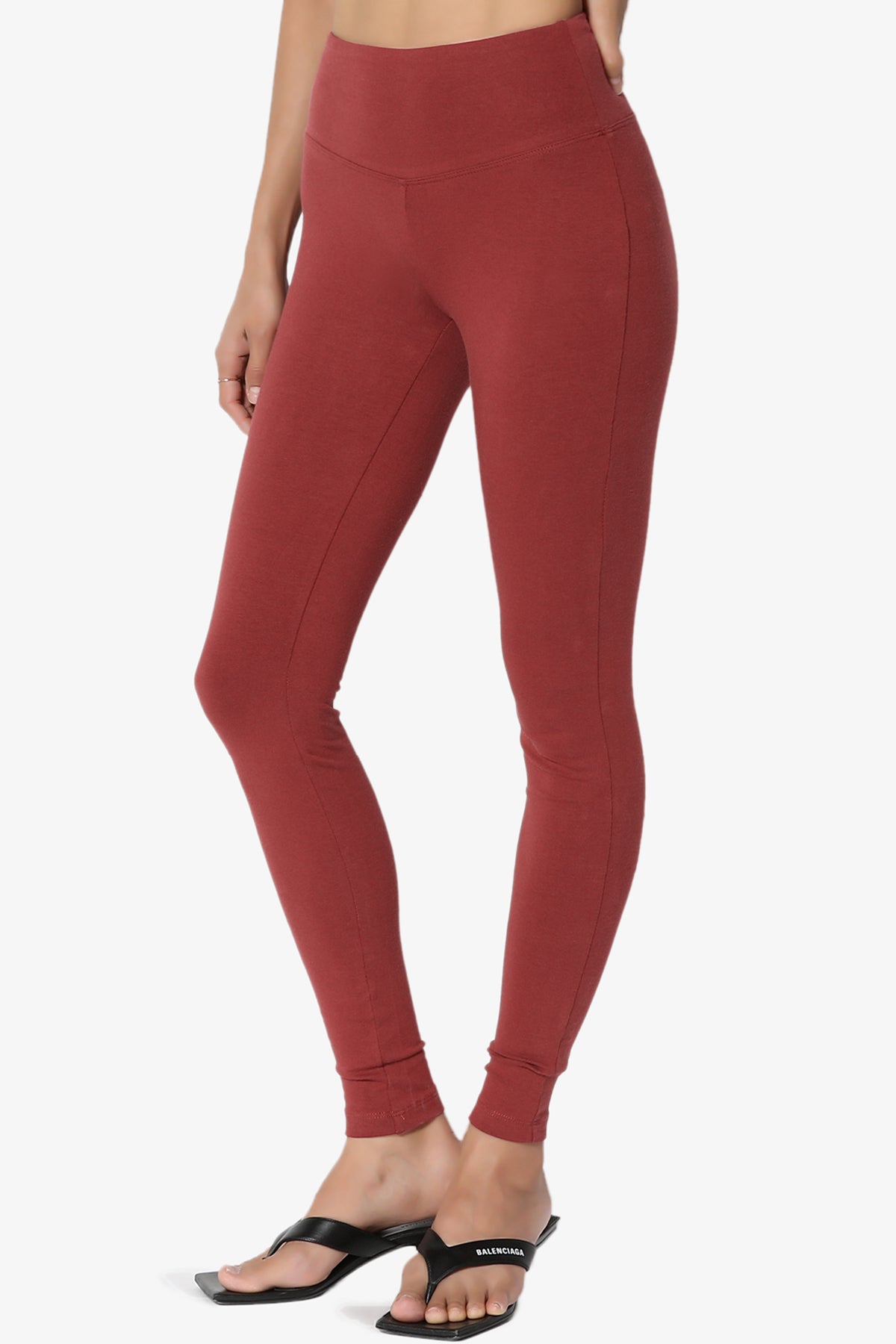 Ansley Cotton Wide Waistband Ankle Leggings