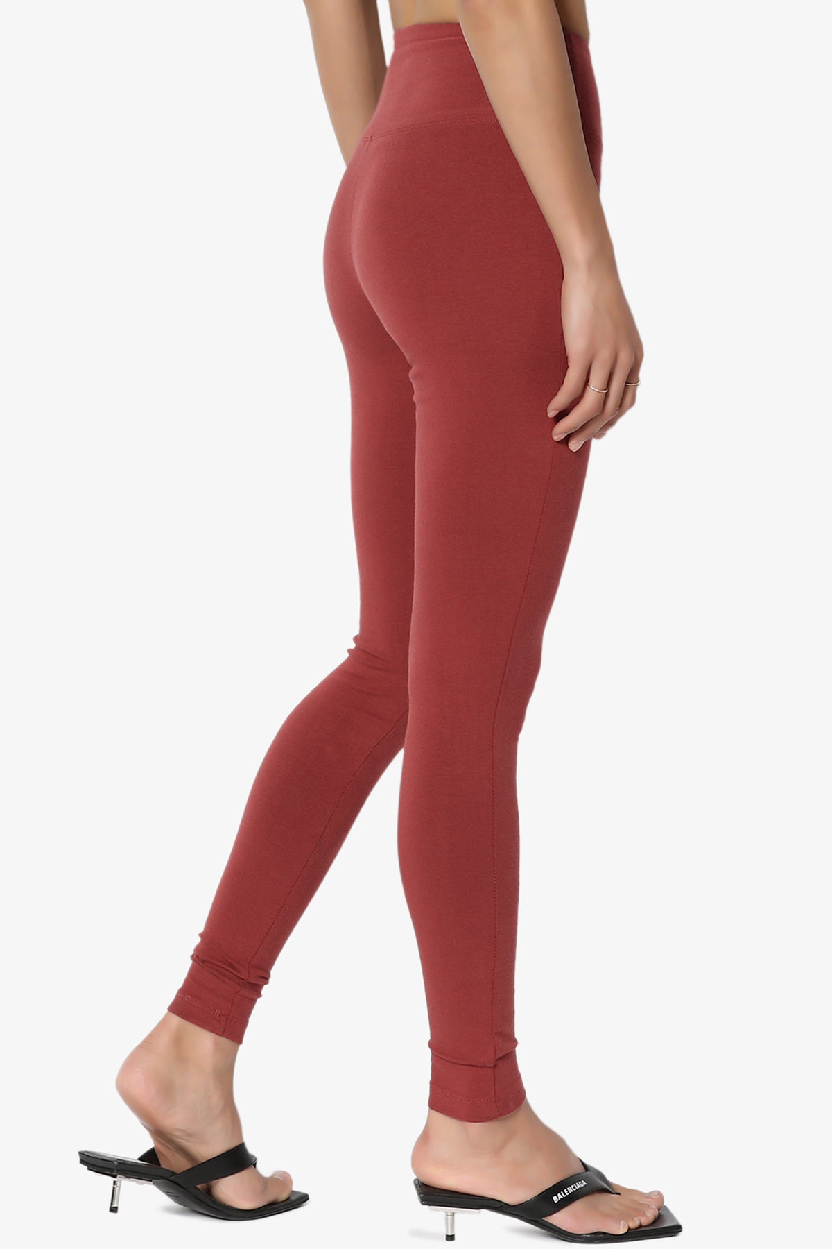 Ansley Cotton Wide Waistband Ankle Leggings PLUS
