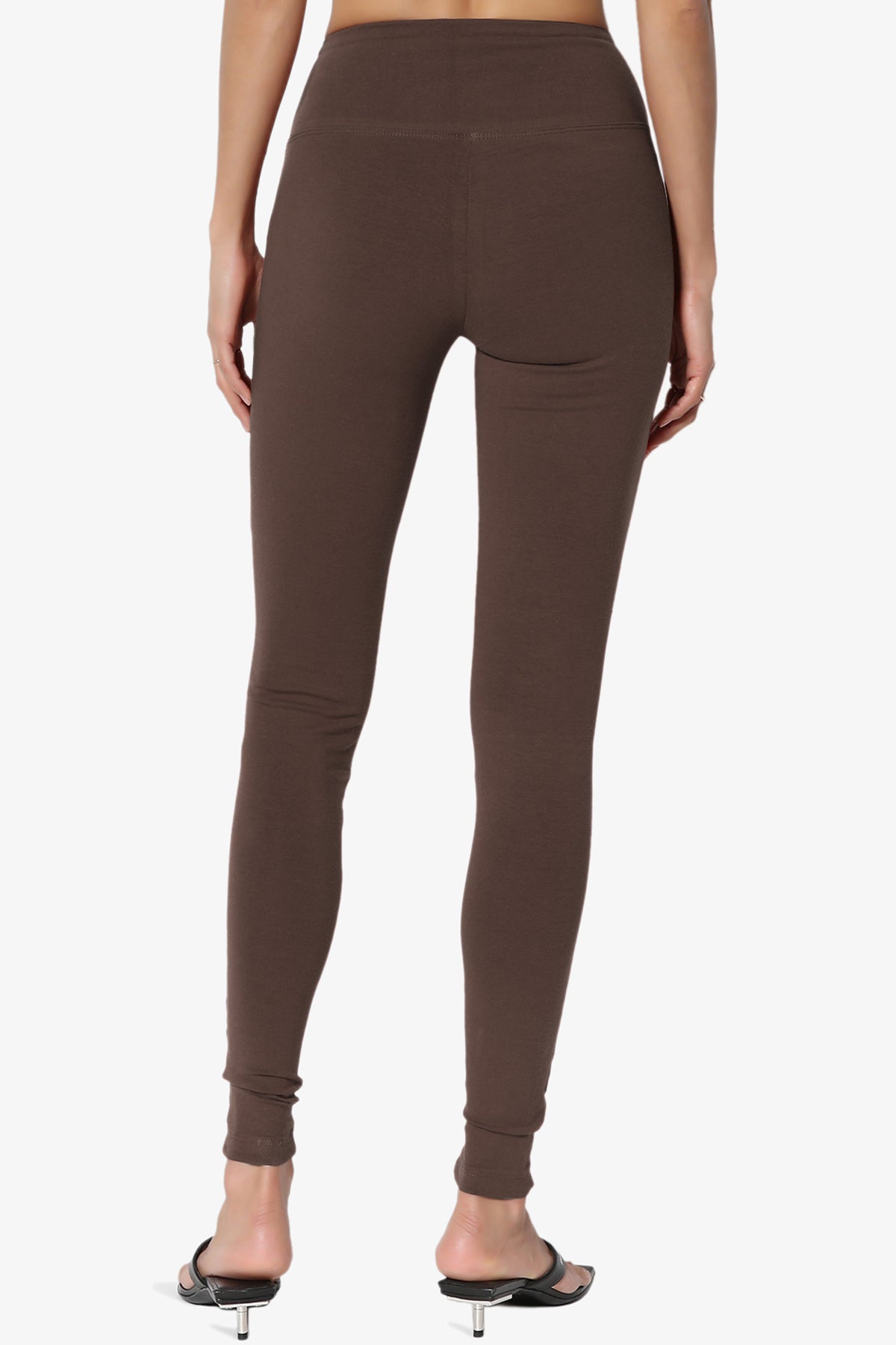 Ansley Cotton Wide Waistband Ankle Leggings PLUS
