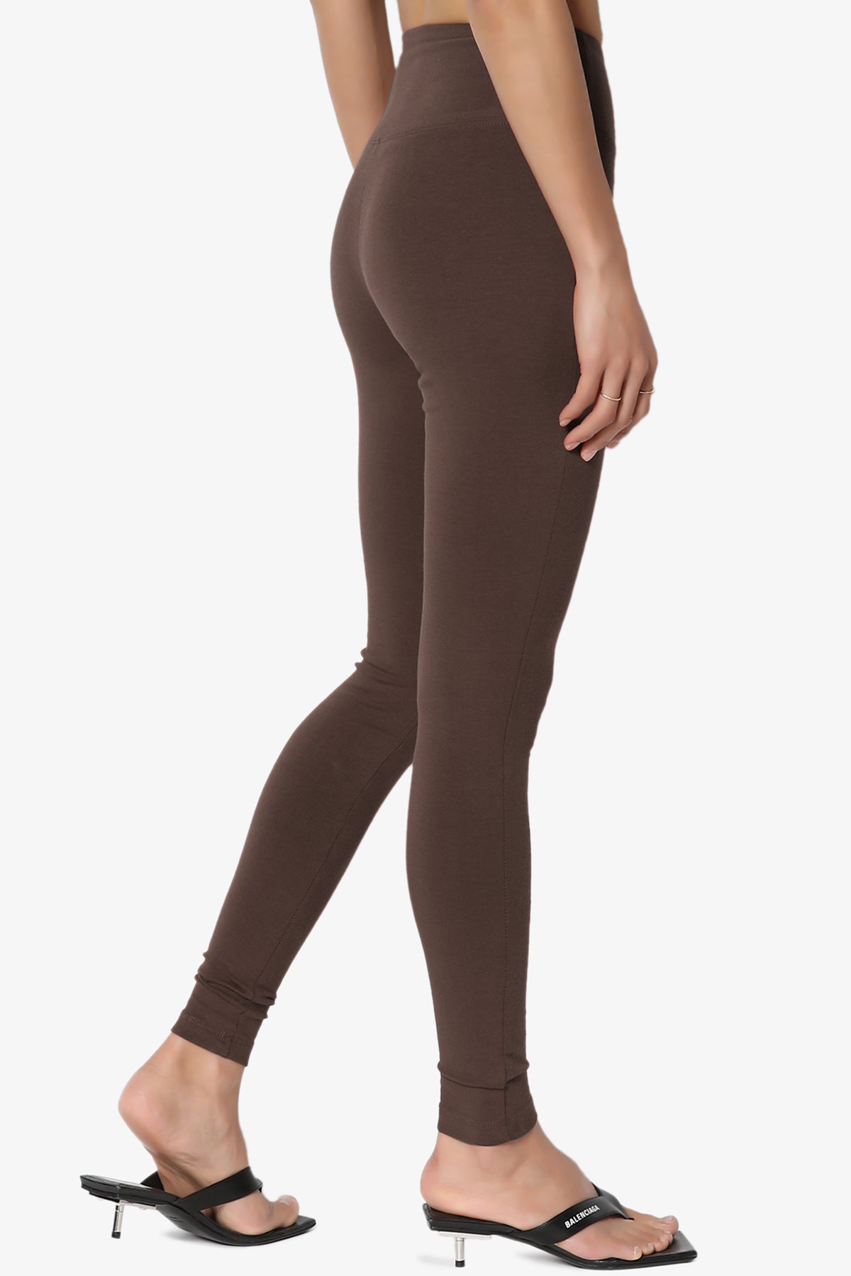 Ansley Cotton Wide Waistband Ankle Leggings PLUS