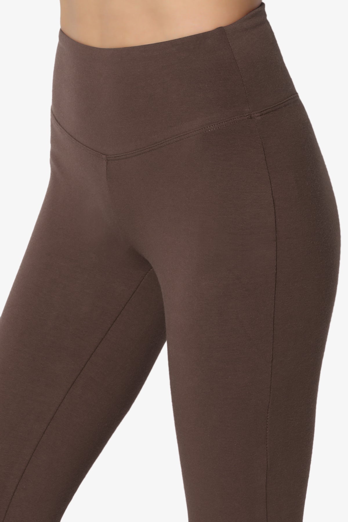 Ansley Cotton Wide Waistband Ankle Leggings PLUS