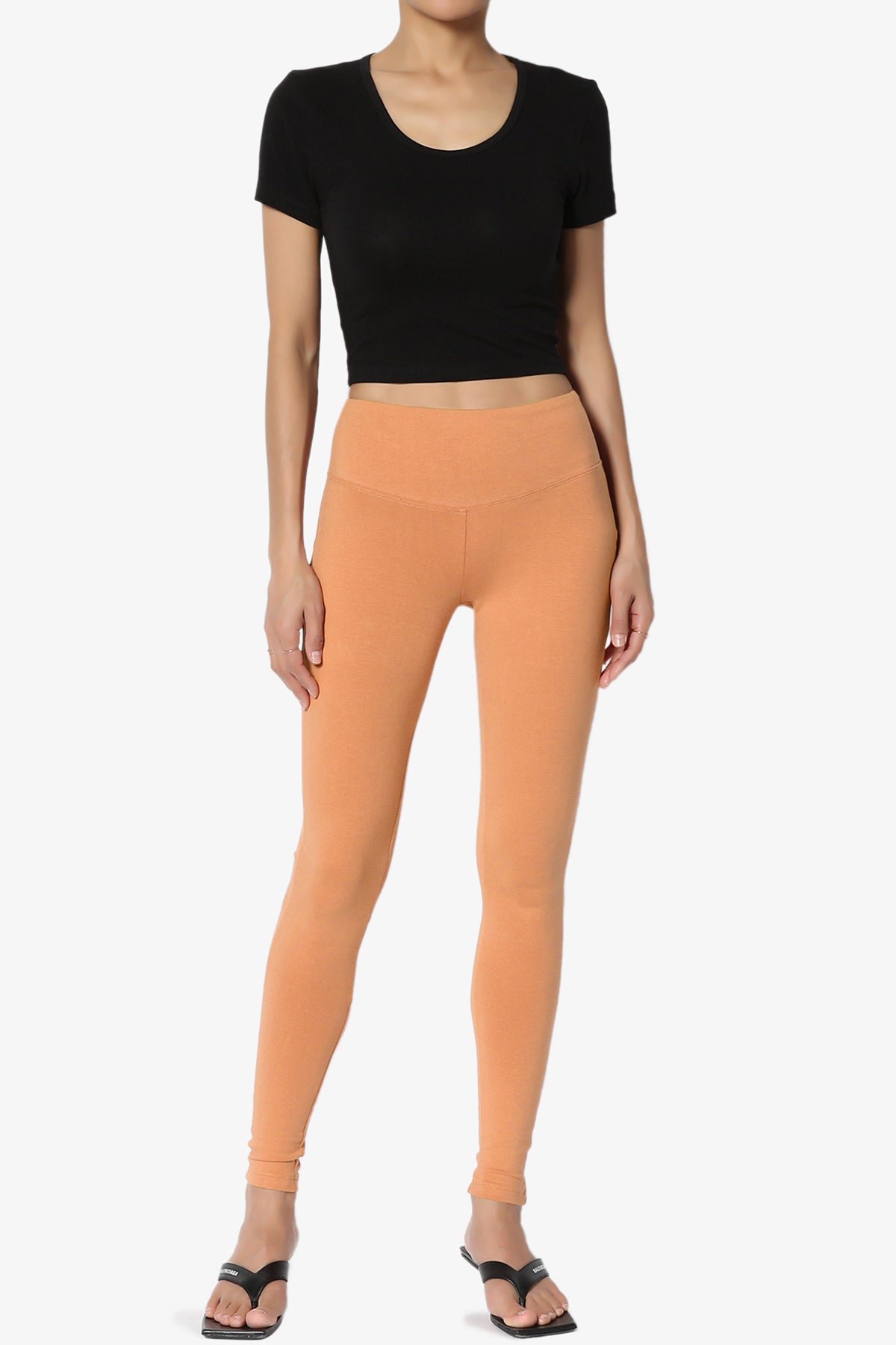 Ansley Cotton Wide Waistband Ankle Leggings