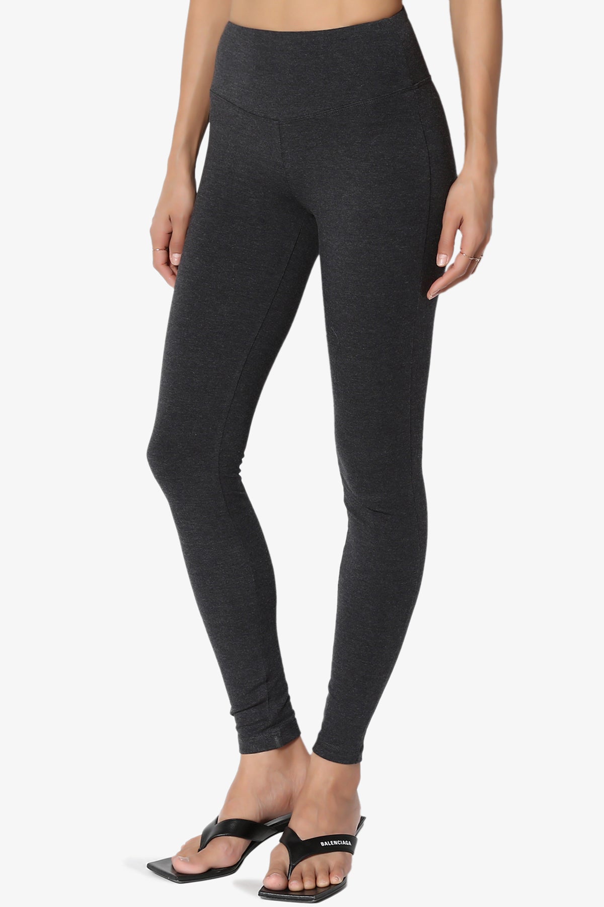 Ansley Cotton Wide Waistband Ankle Leggings