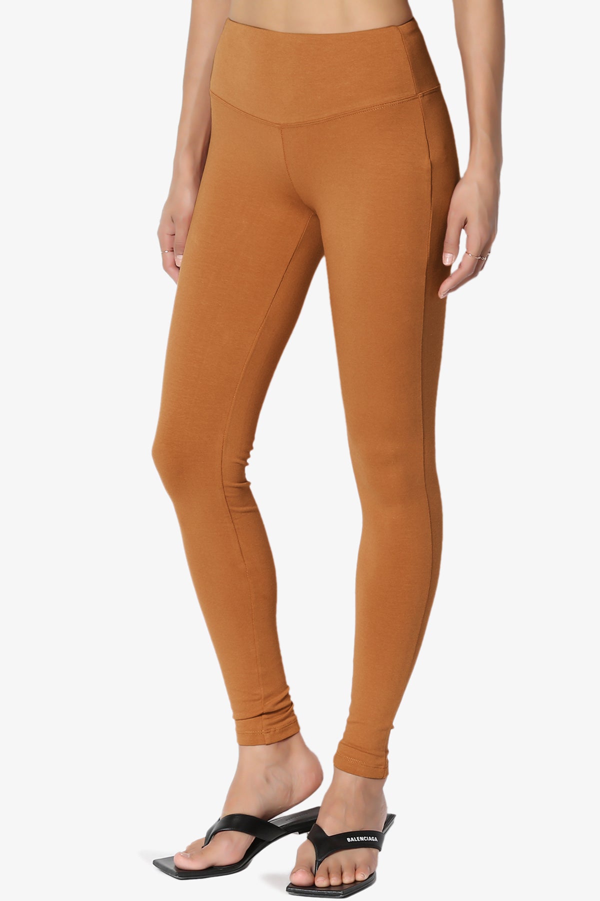 Ansley Cotton Wide Waistband Ankle Leggings