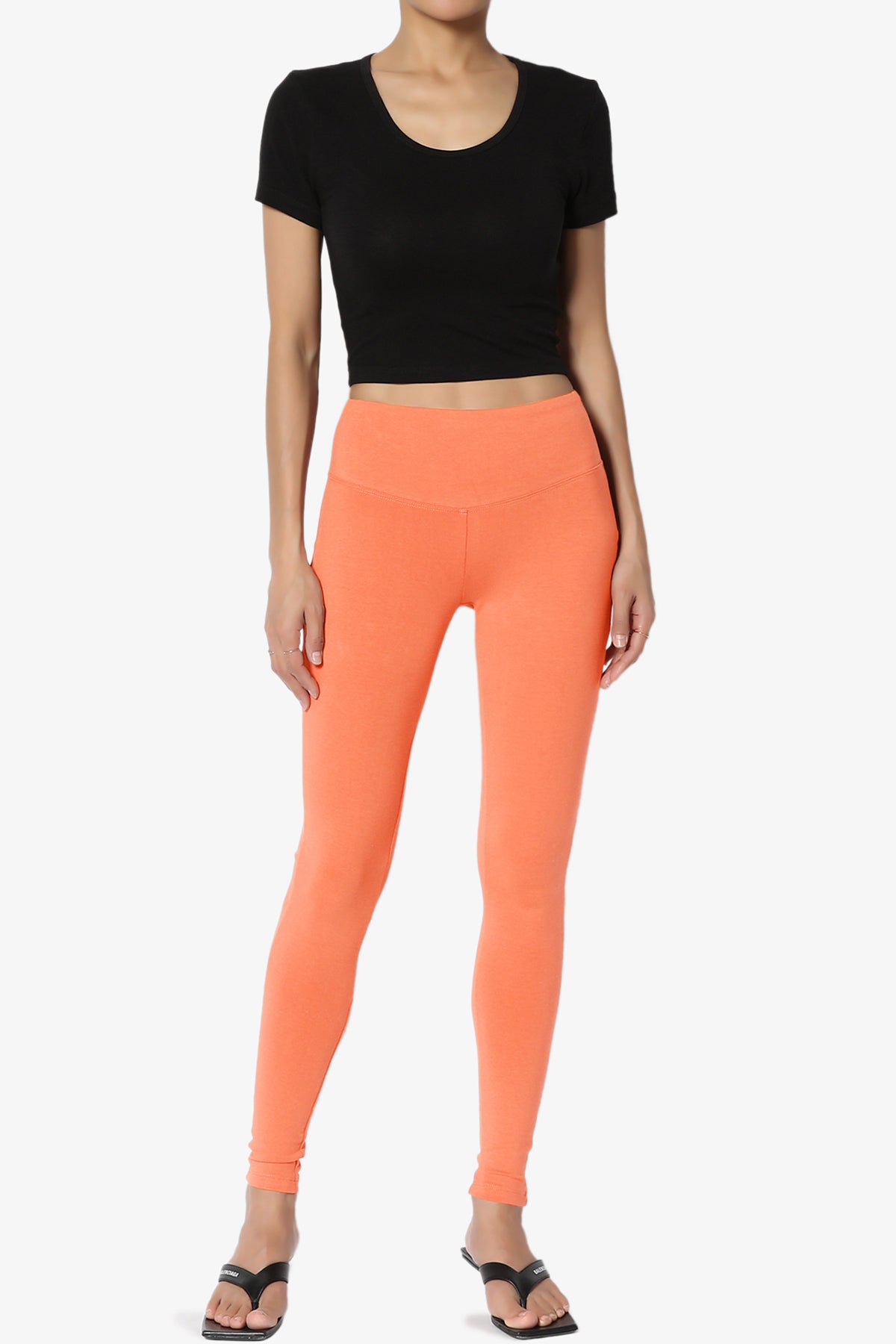 Ansley Cotton Wide Waistband Ankle Leggings