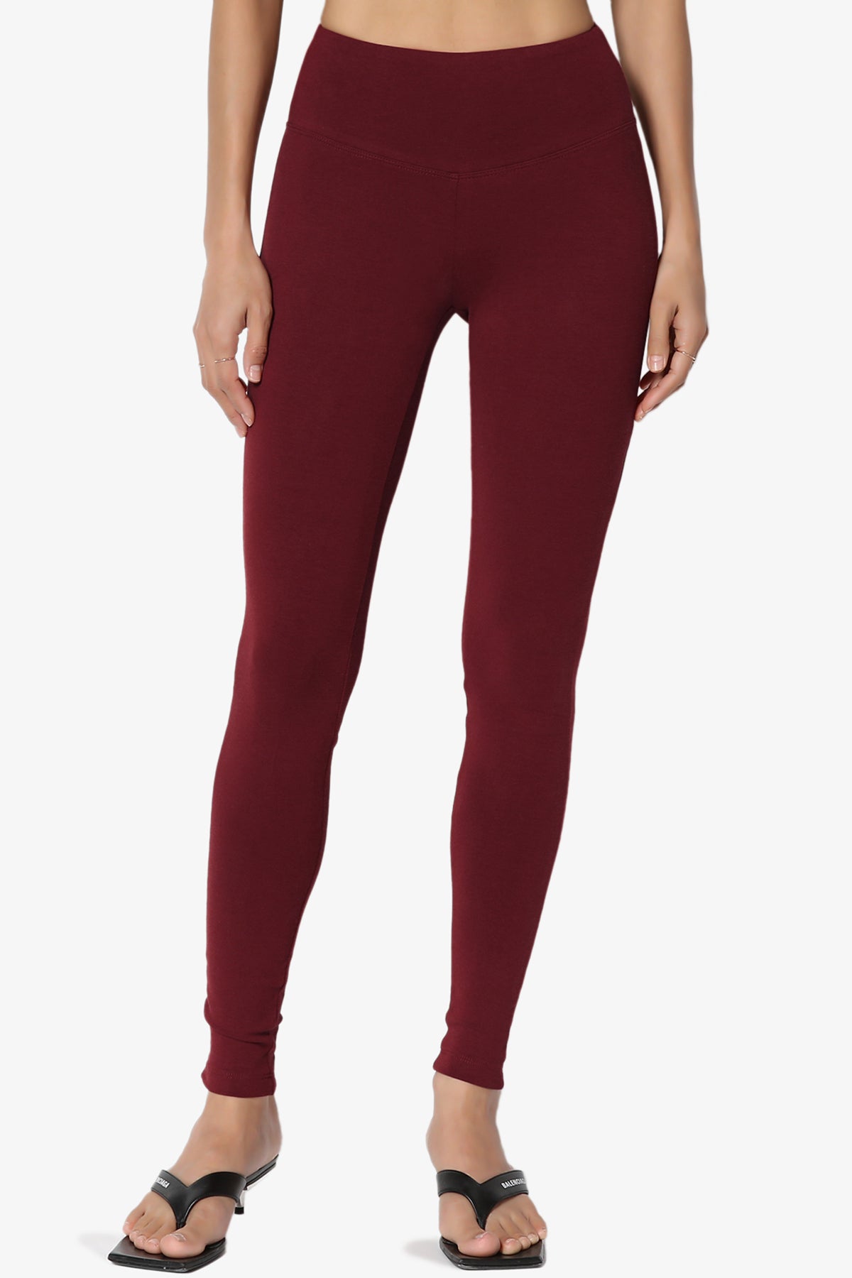 Ansley Cotton Wide Waistband Ankle Leggings