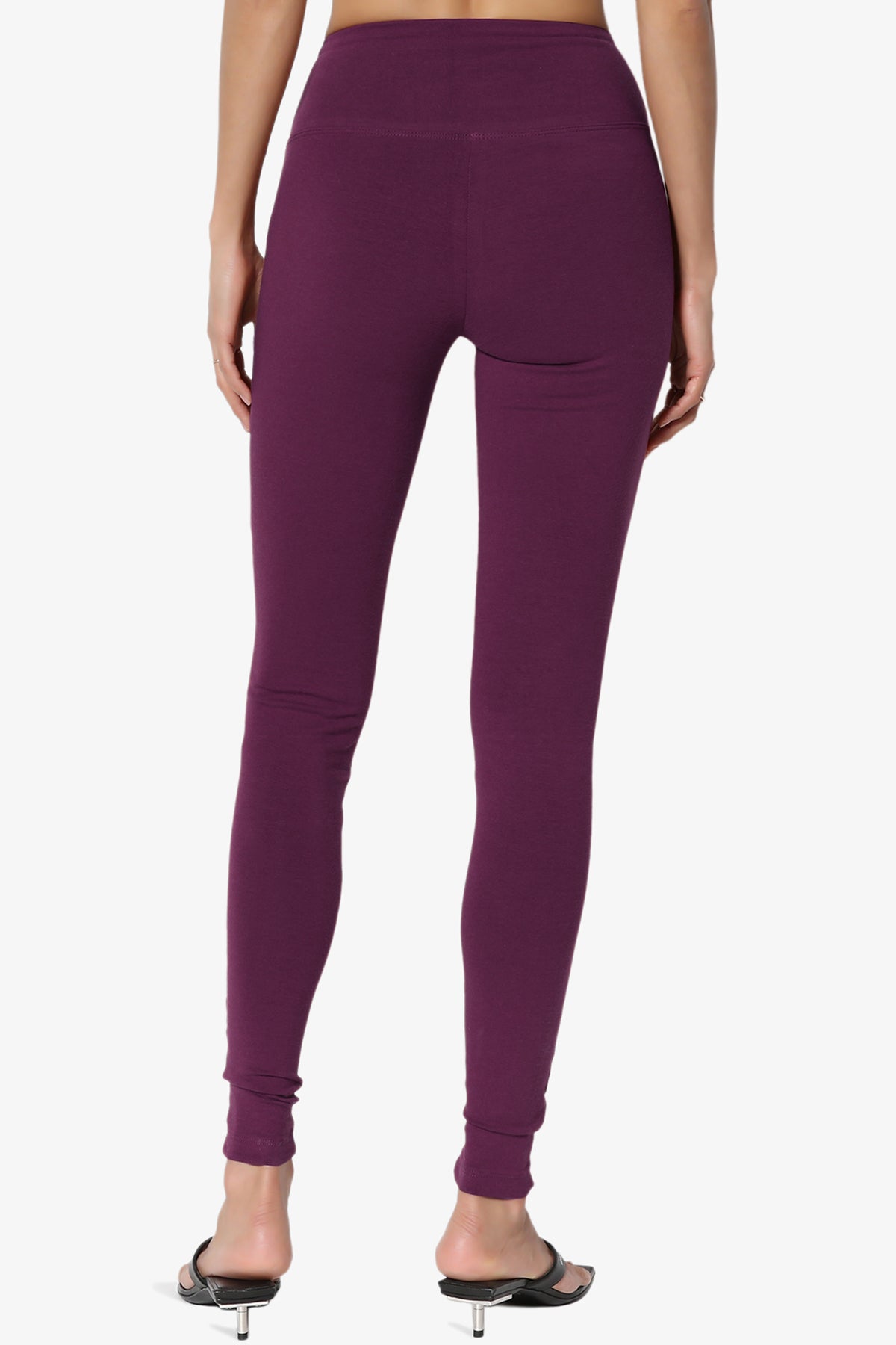 Ansley Cotton Wide Waistband Ankle Leggings PLUS