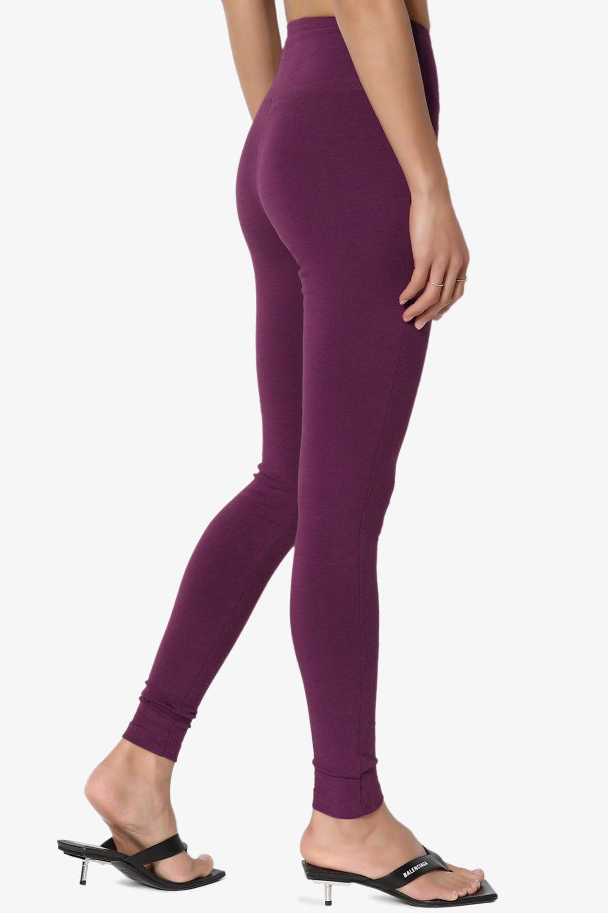 Ansley Cotton Wide Waistband Ankle Leggings