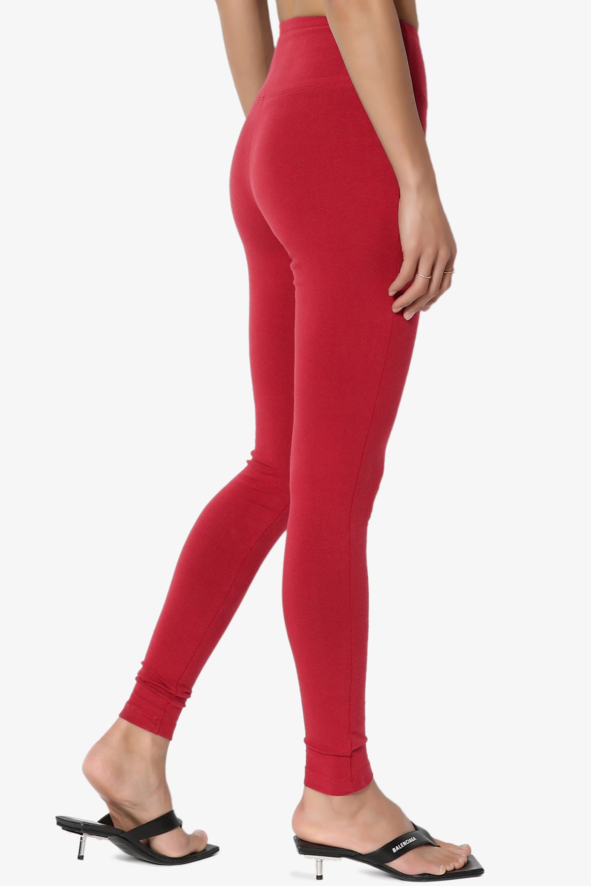 Ansley Cotton Wide Waistband Ankle Leggings