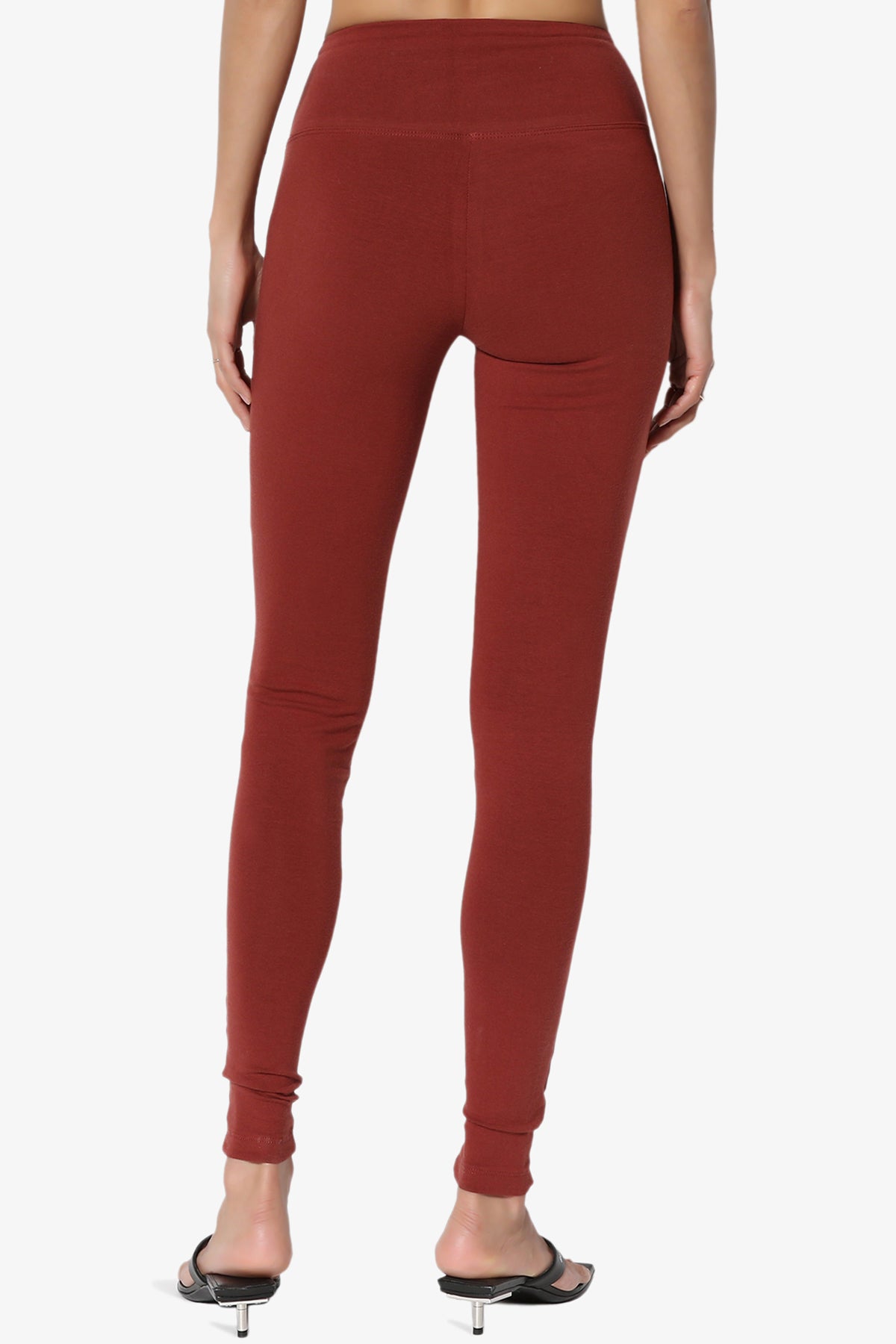 Ansley Cotton Wide Waistband Ankle Leggings PLUS