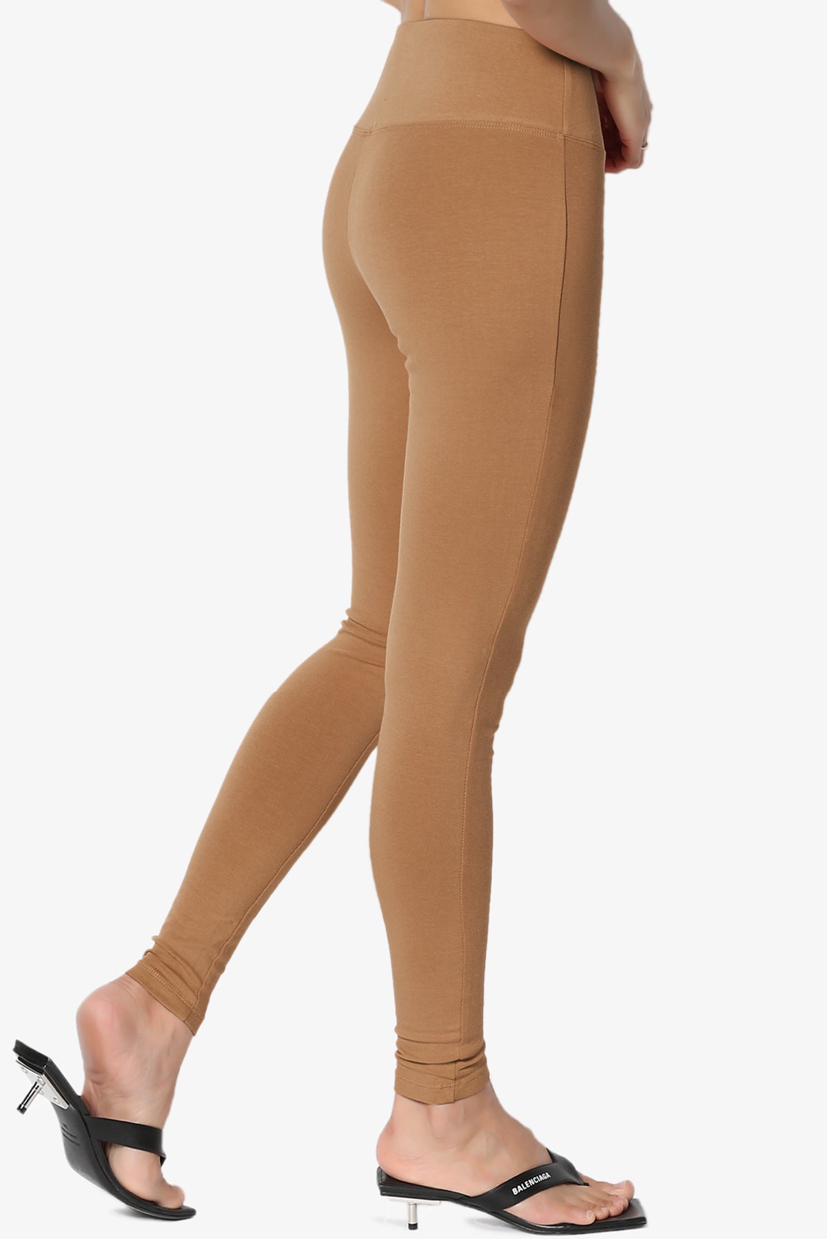 Ansley Cotton Wide Waistband Ankle Leggings PLUS