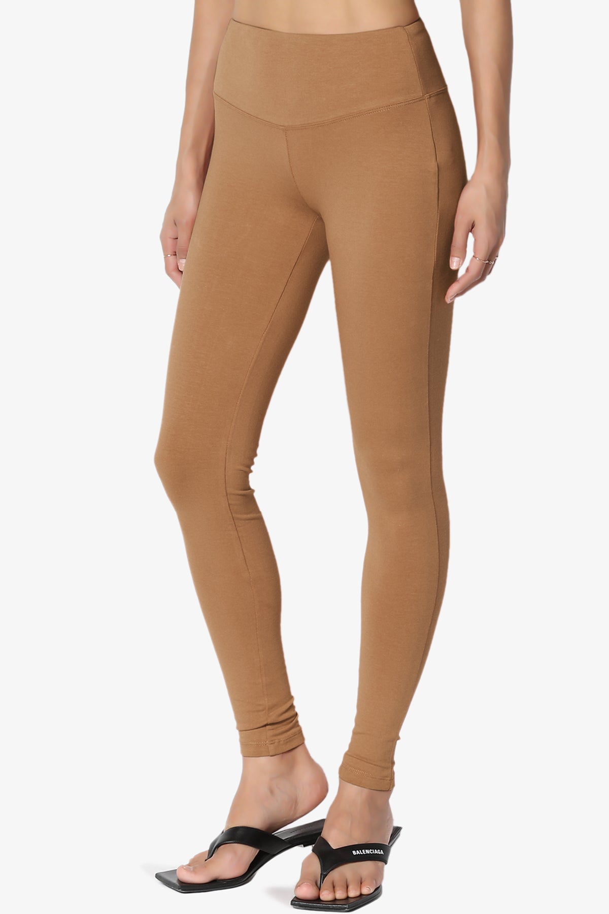 Ansley Cotton Wide Waistband Ankle Leggings