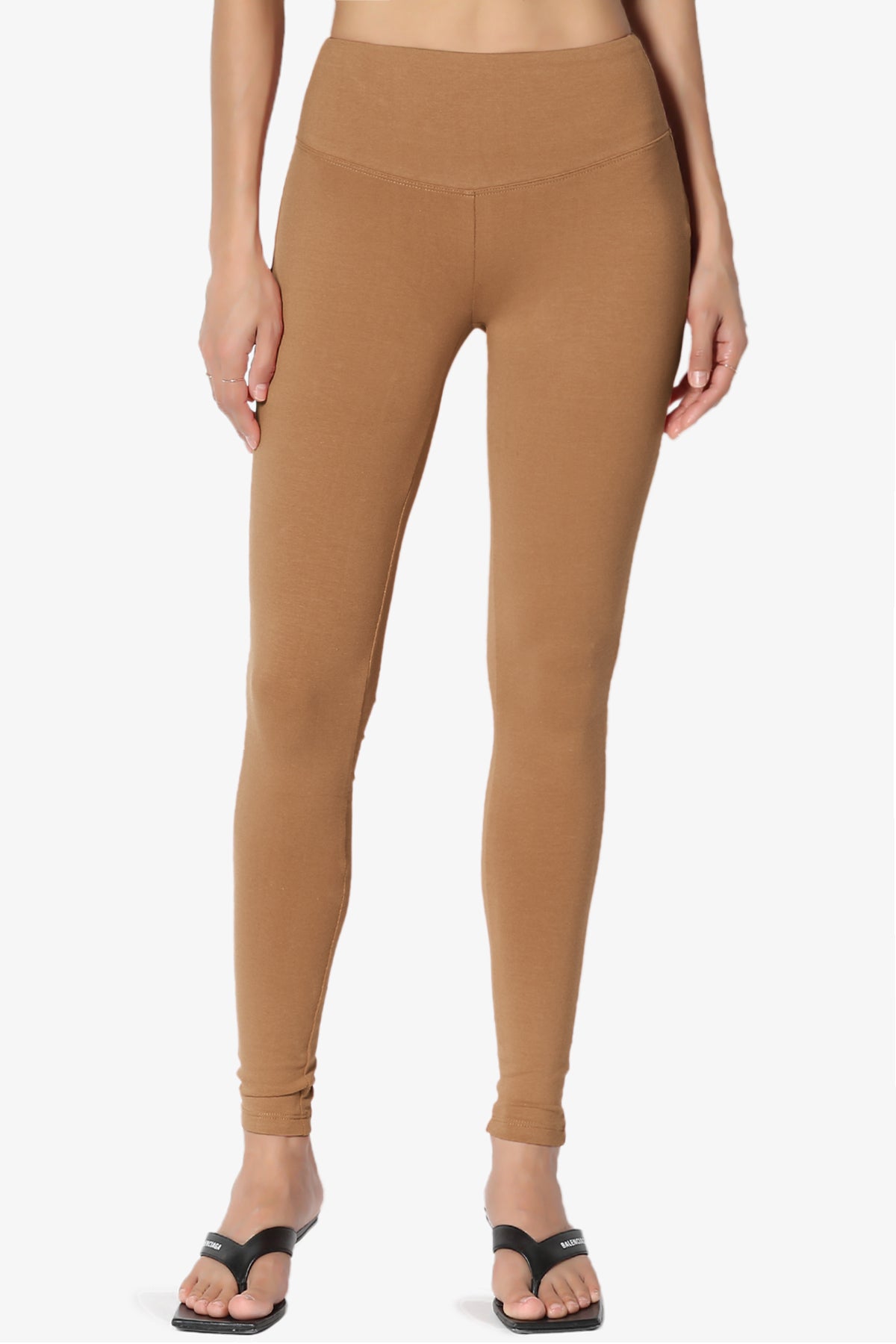 Ansley Cotton Wide Waistband Ankle Leggings PLUS