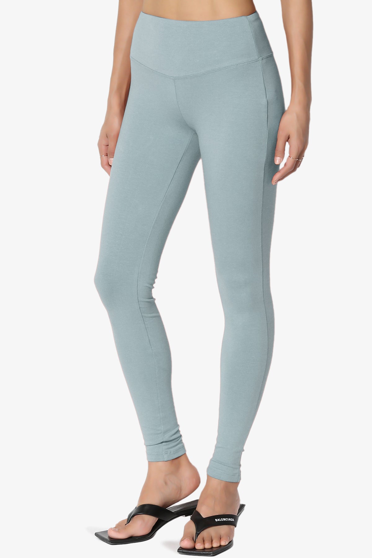 Ansley Cotton Wide Waistband Ankle Leggings