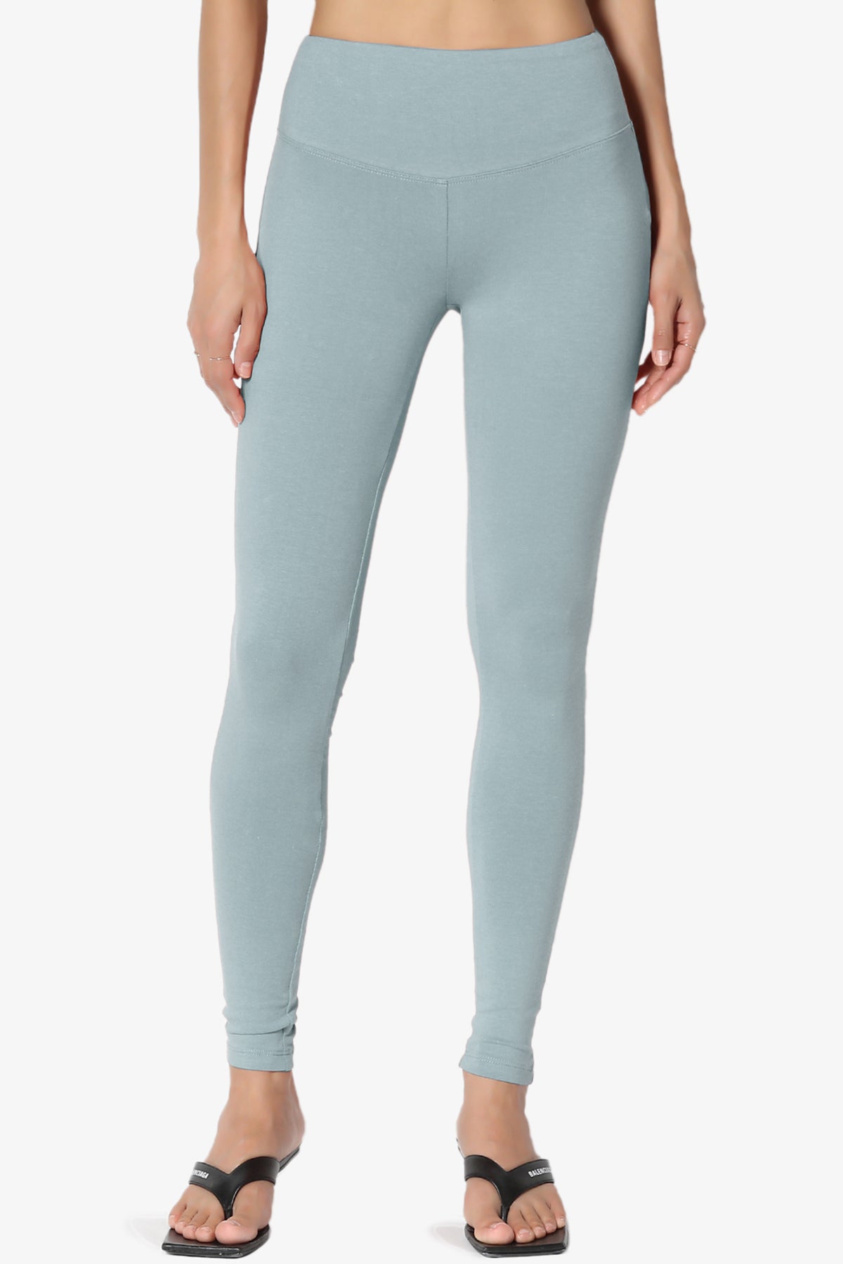 Ansley Cotton Wide Waistband Ankle Leggings