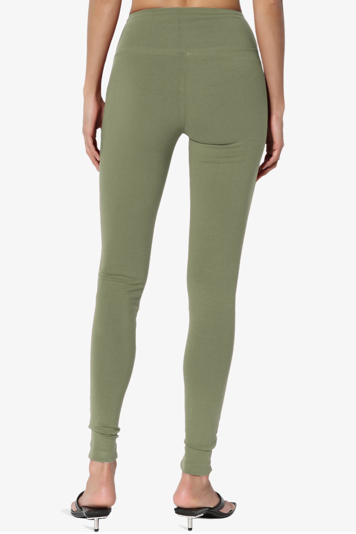 Ansley Cotton Wide Waistband Ankle Leggings PLUS