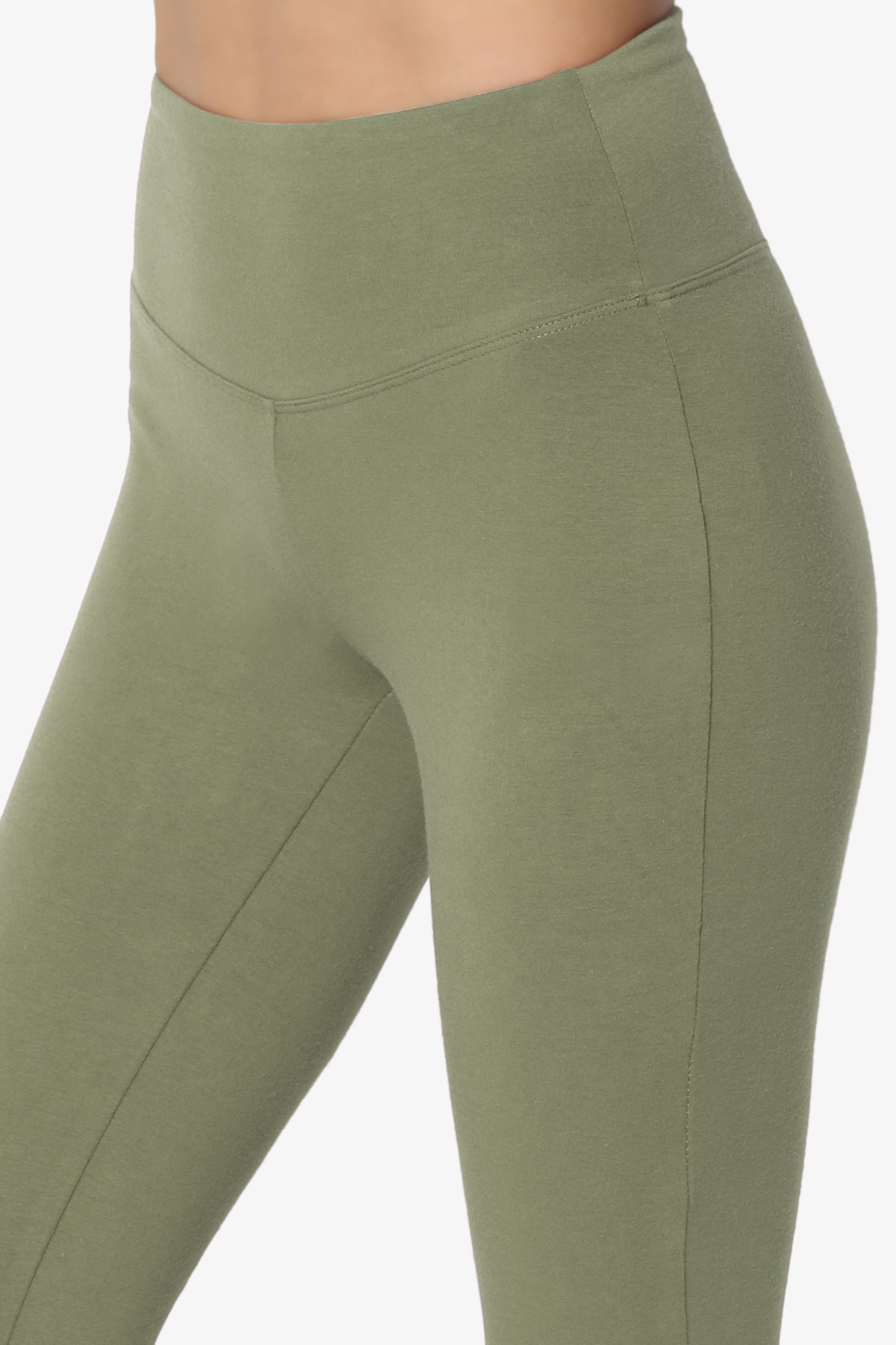 Ansley Cotton Wide Waistband Ankle Leggings