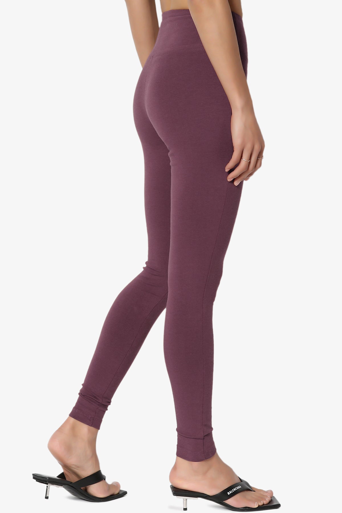 Ansley Cotton Wide Waistband Ankle Leggings