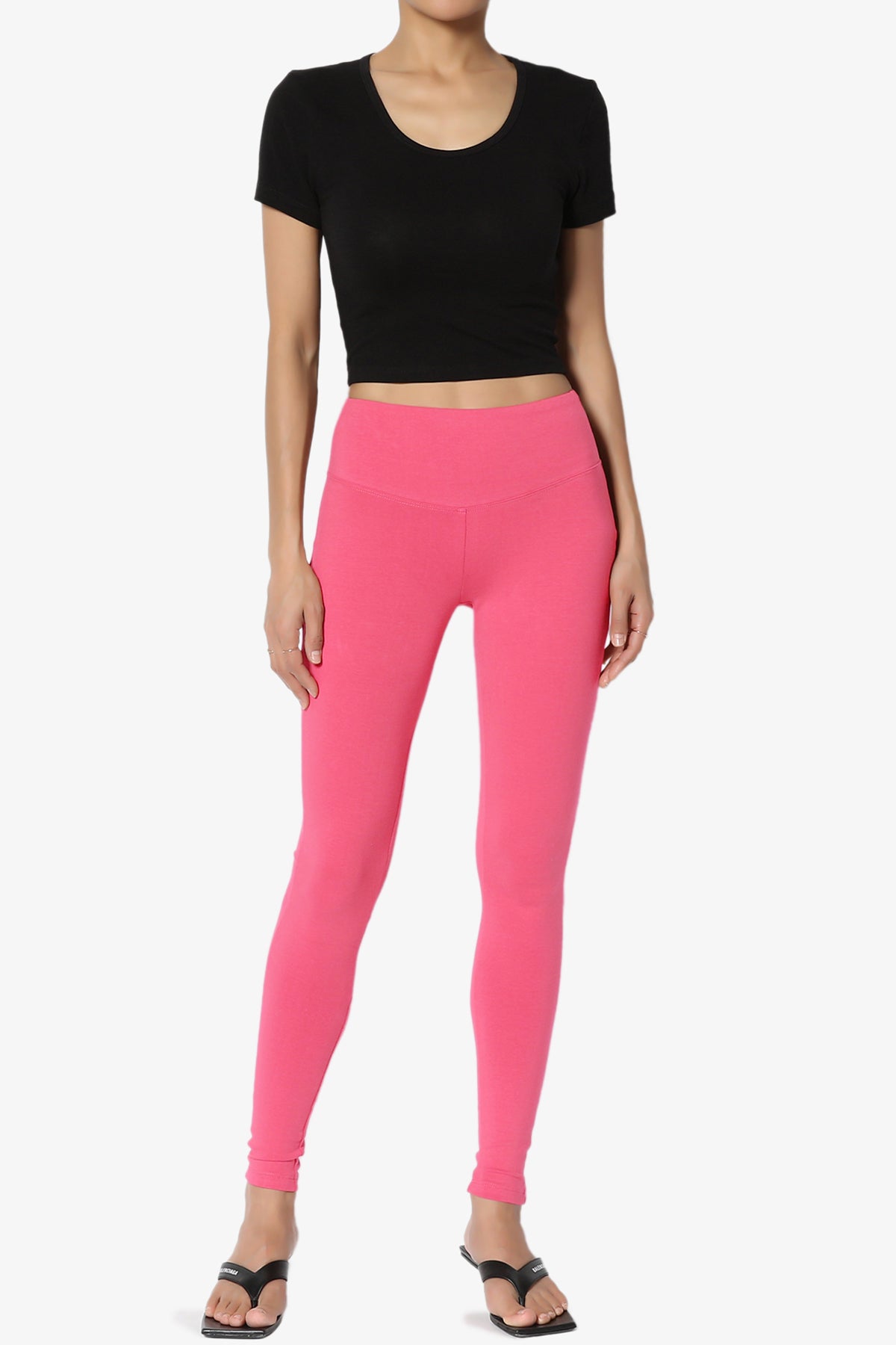Ansley Cotton Wide Waistband Ankle Leggings