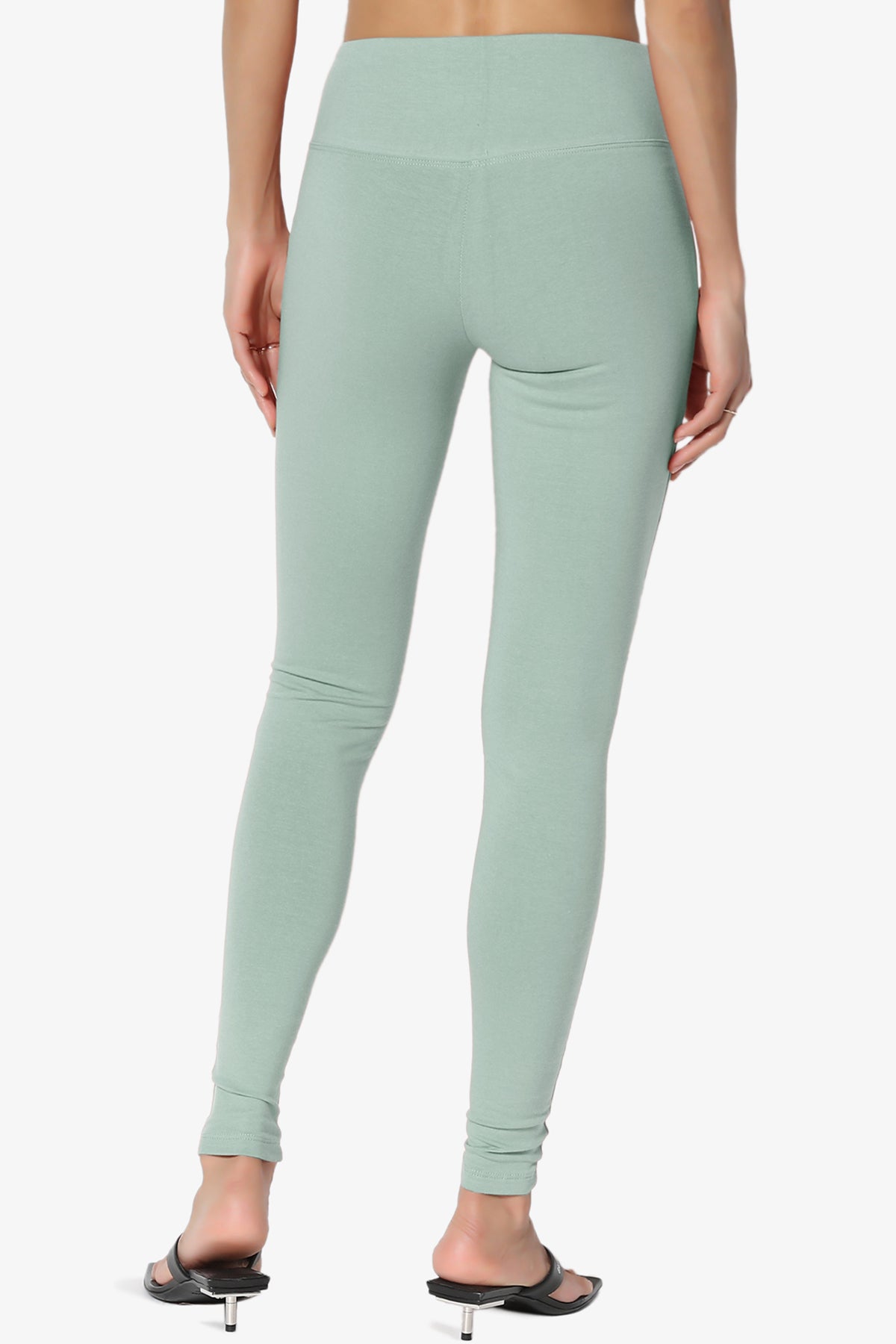Ansley Cotton Wide Waistband Ankle Leggings PLUS