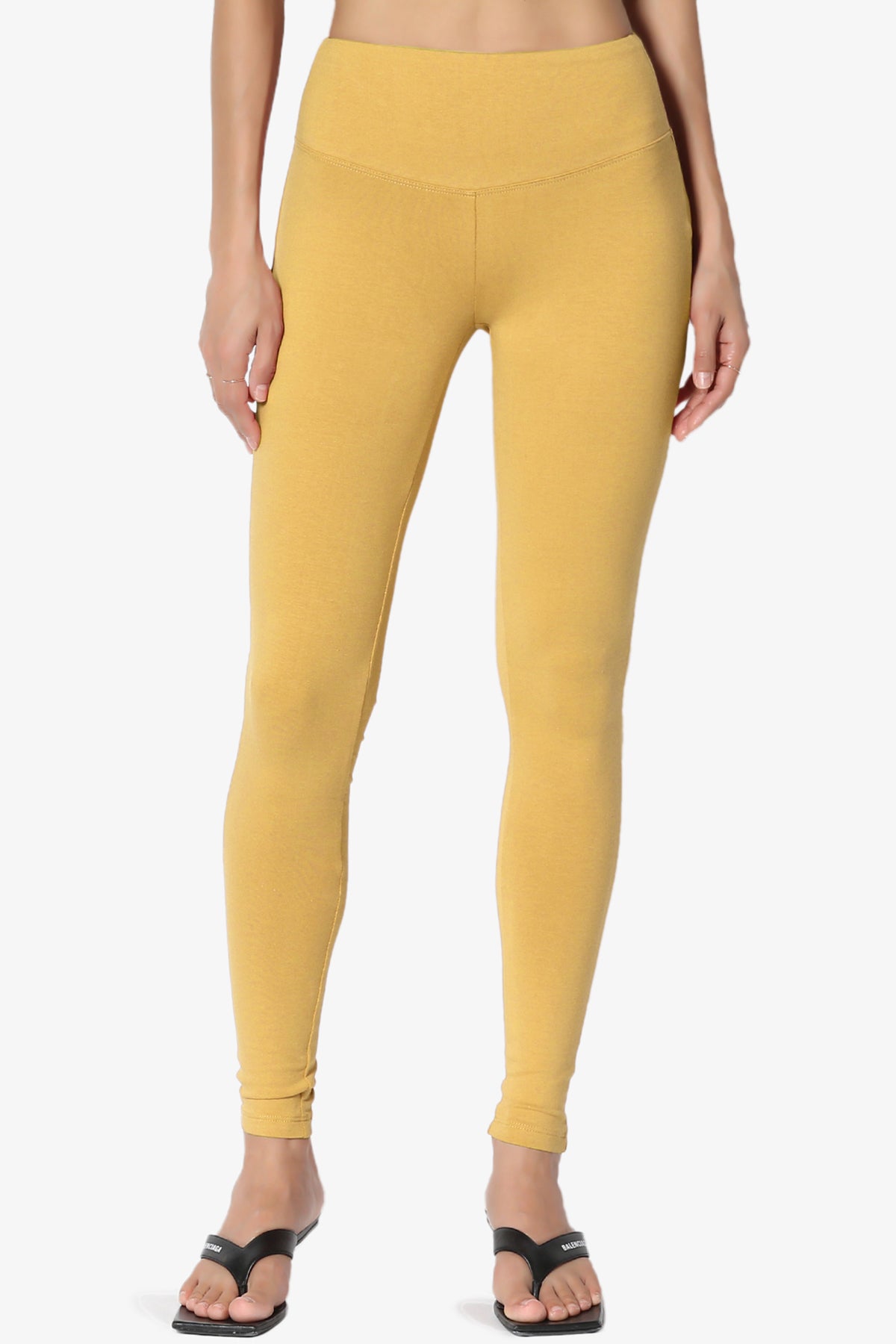 Ansley Cotton Wide Waistband Ankle Leggings PLUS