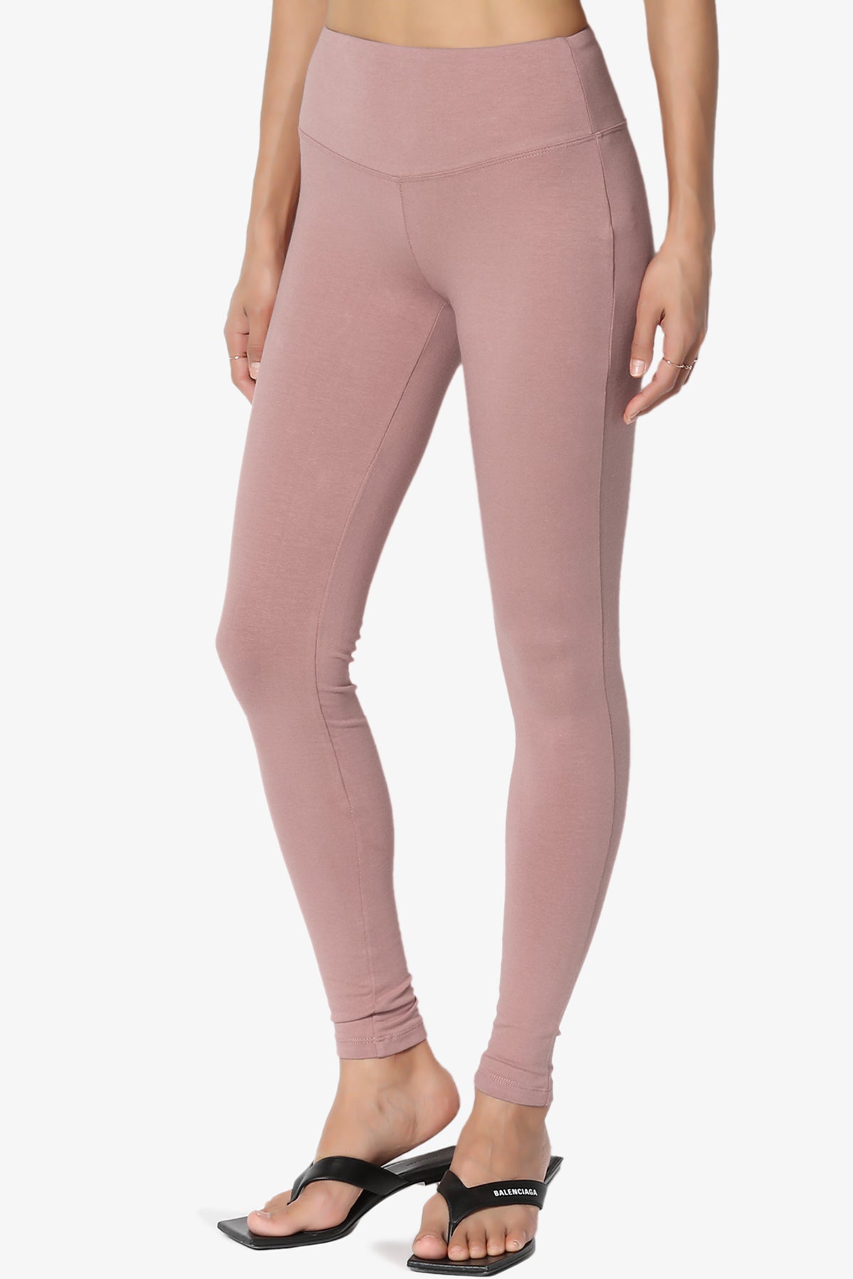 Ansley Cotton Wide Waistband Ankle Leggings PLUS