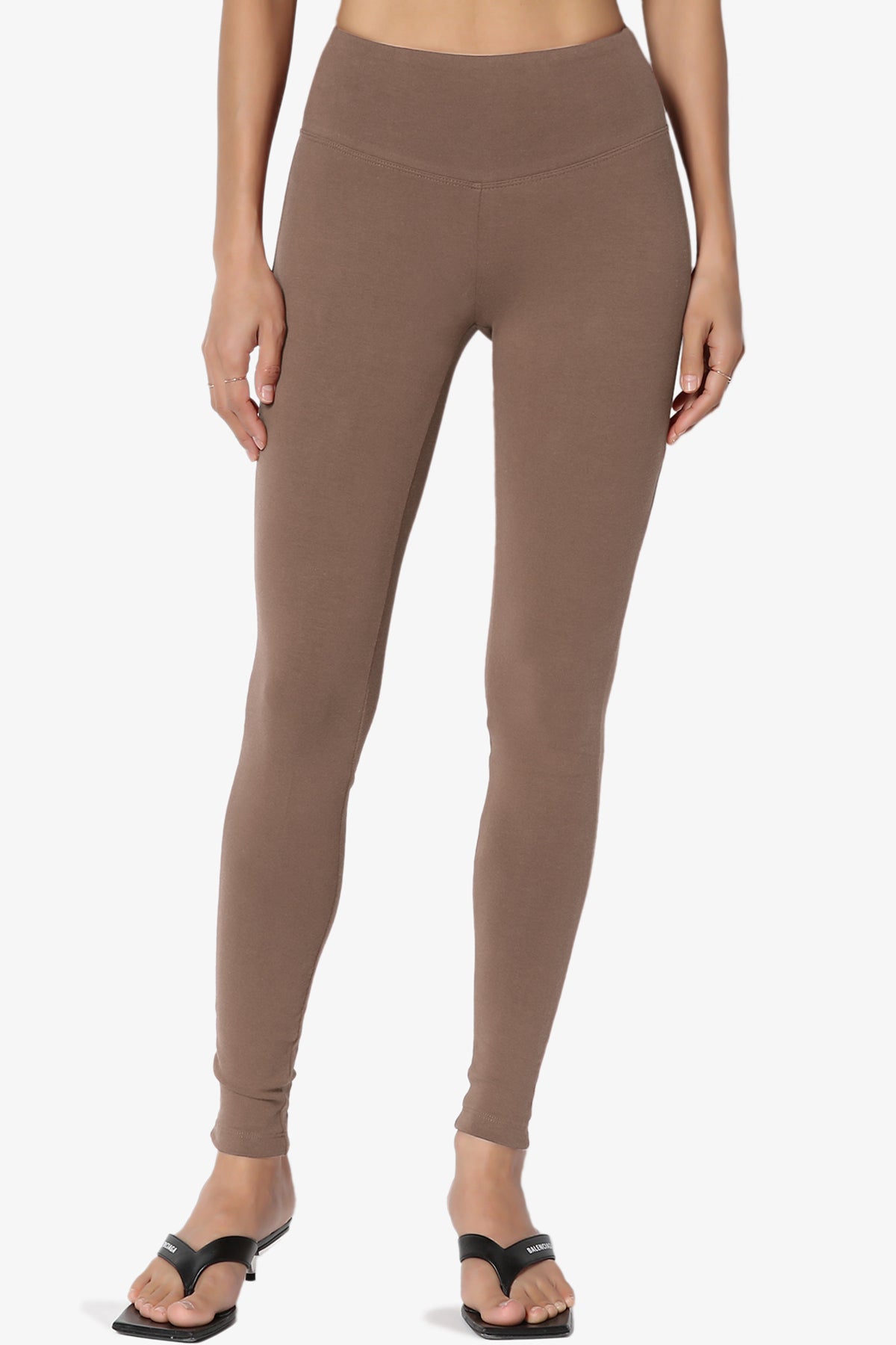 Ansley Cotton Wide Waistband Ankle Leggings PLUS