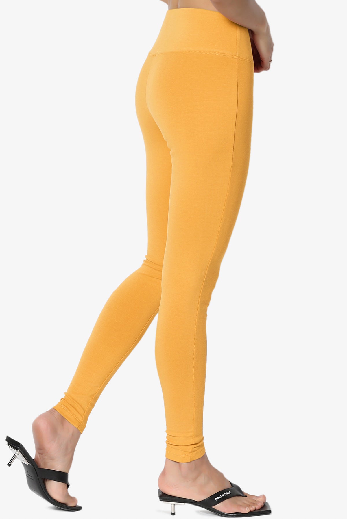 Ansley Cotton Wide Waistband Ankle Leggings PLUS