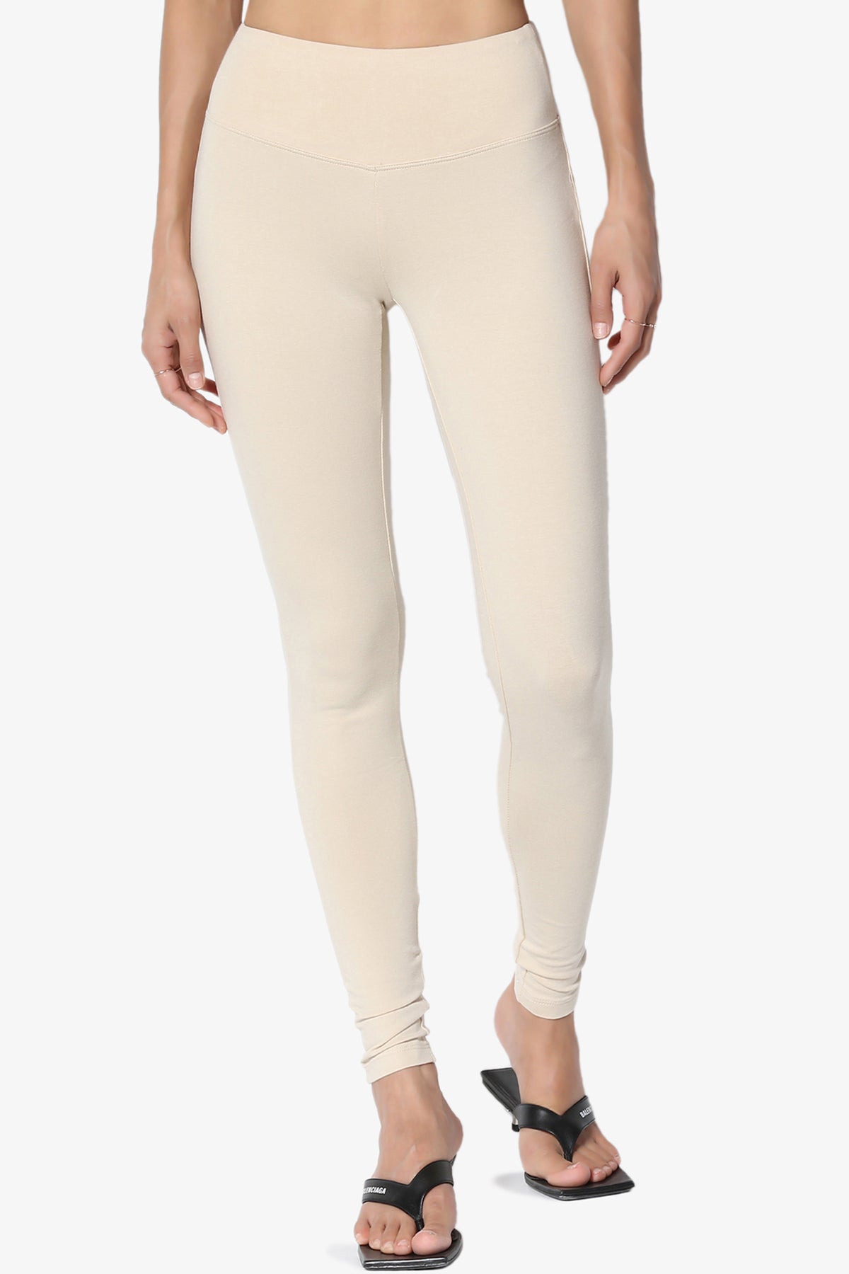 Ansley Cotton Wide Waistband Ankle Leggings MORE COLORS