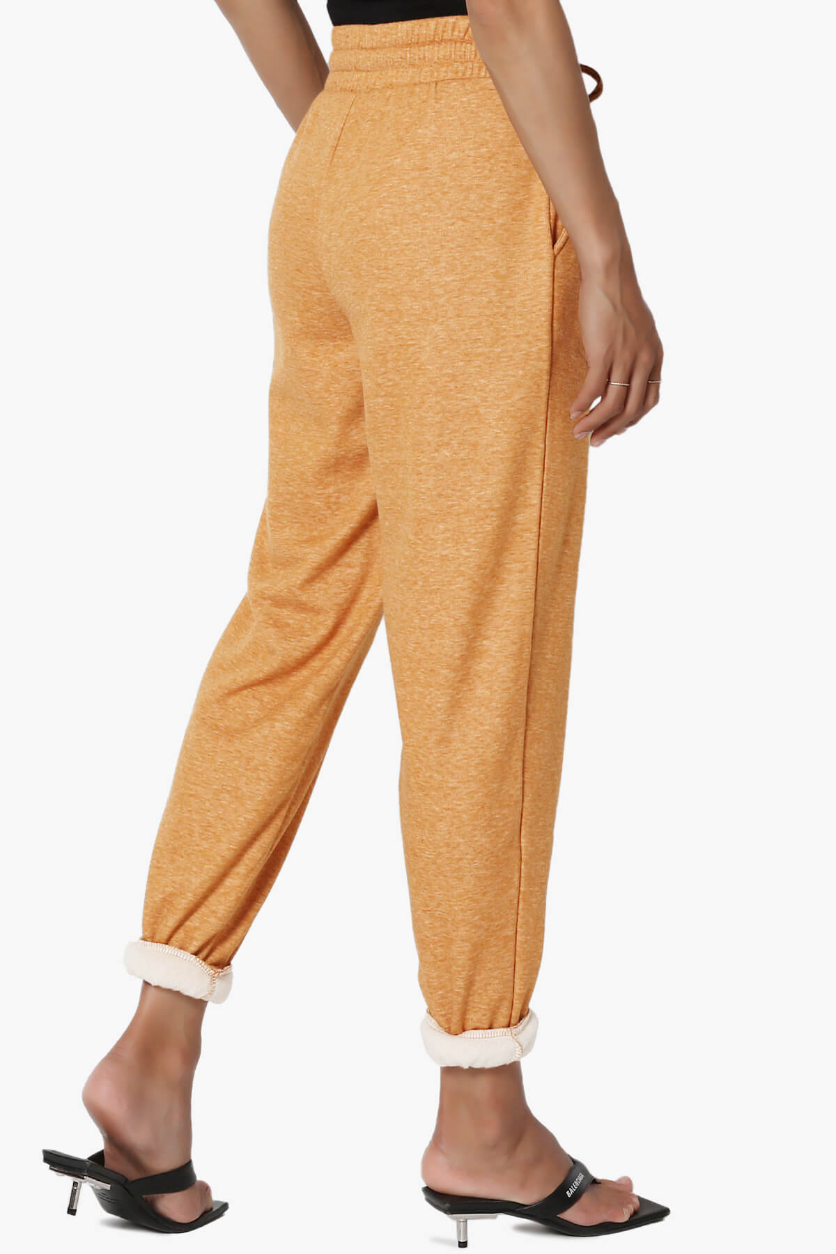 Catcher Melange Fleece Jogger Pants MUSTARD_4