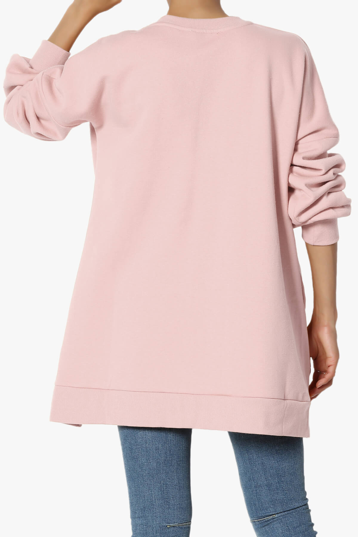 Revel Hi-Low Boyfriend Sweatshirts CREAM MAUVE_2