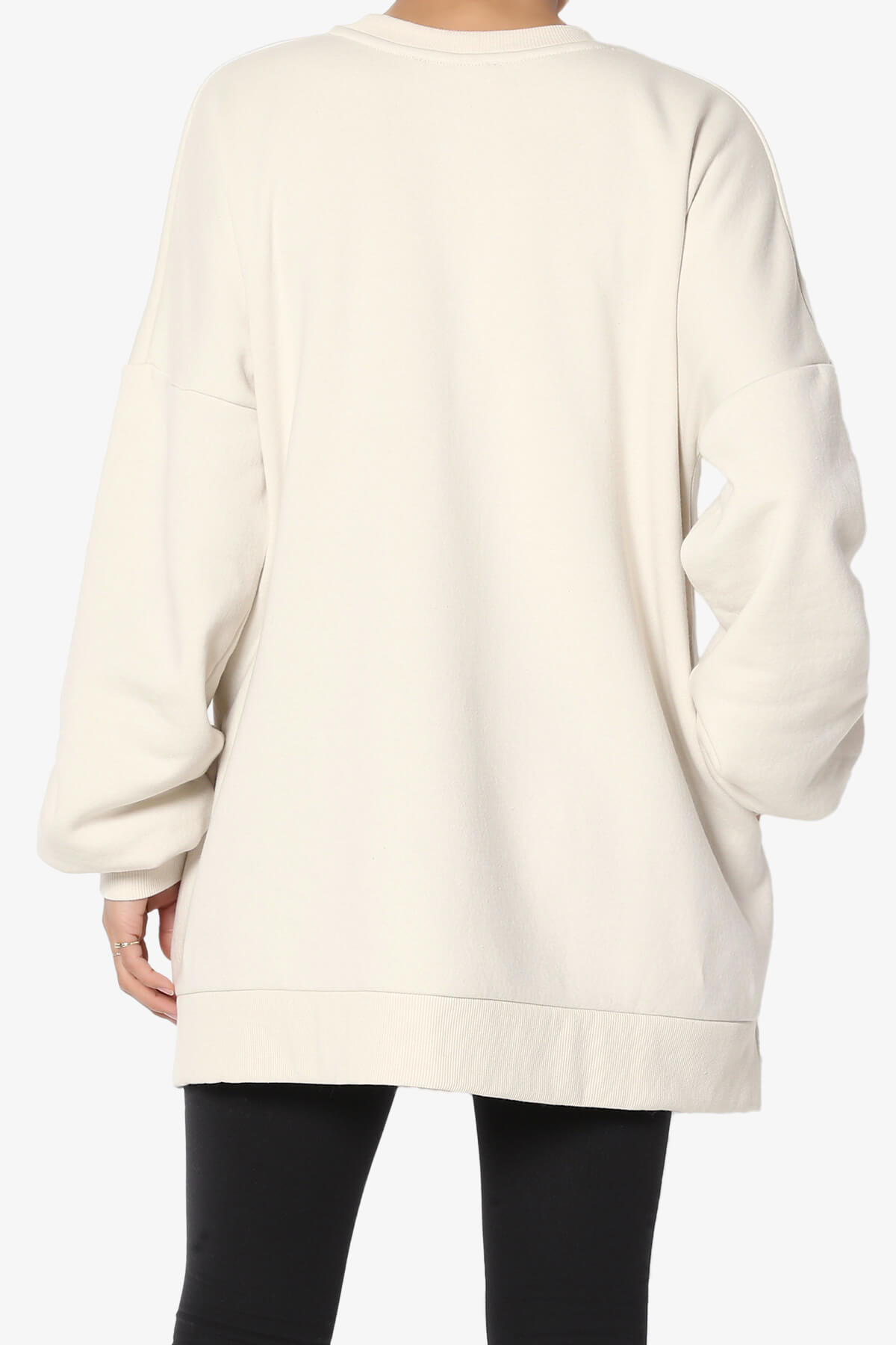 Revel Hi-Low Boyfriend Sweatshirts CREAM_2