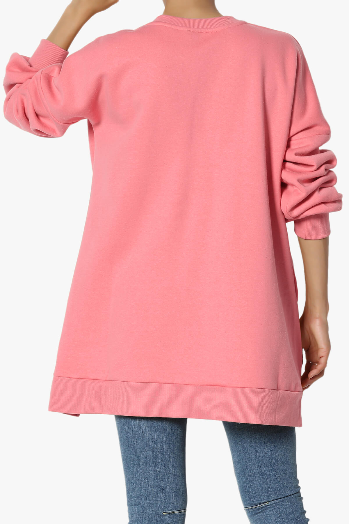 Revel Hi-Low Boyfriend Sweatshirts DESERT ROSE_2