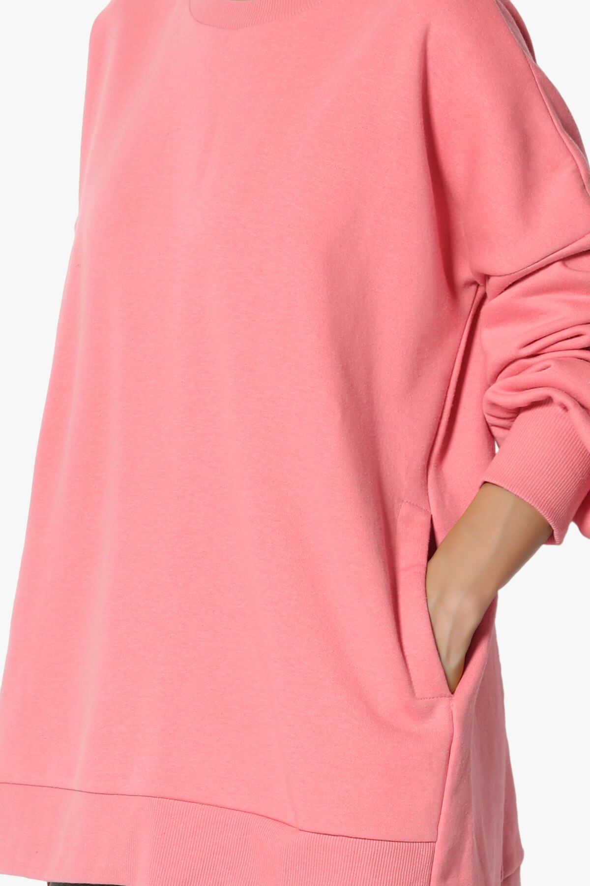 Revel Hi-Low Boyfriend Sweatshirts DESERT ROSE_5