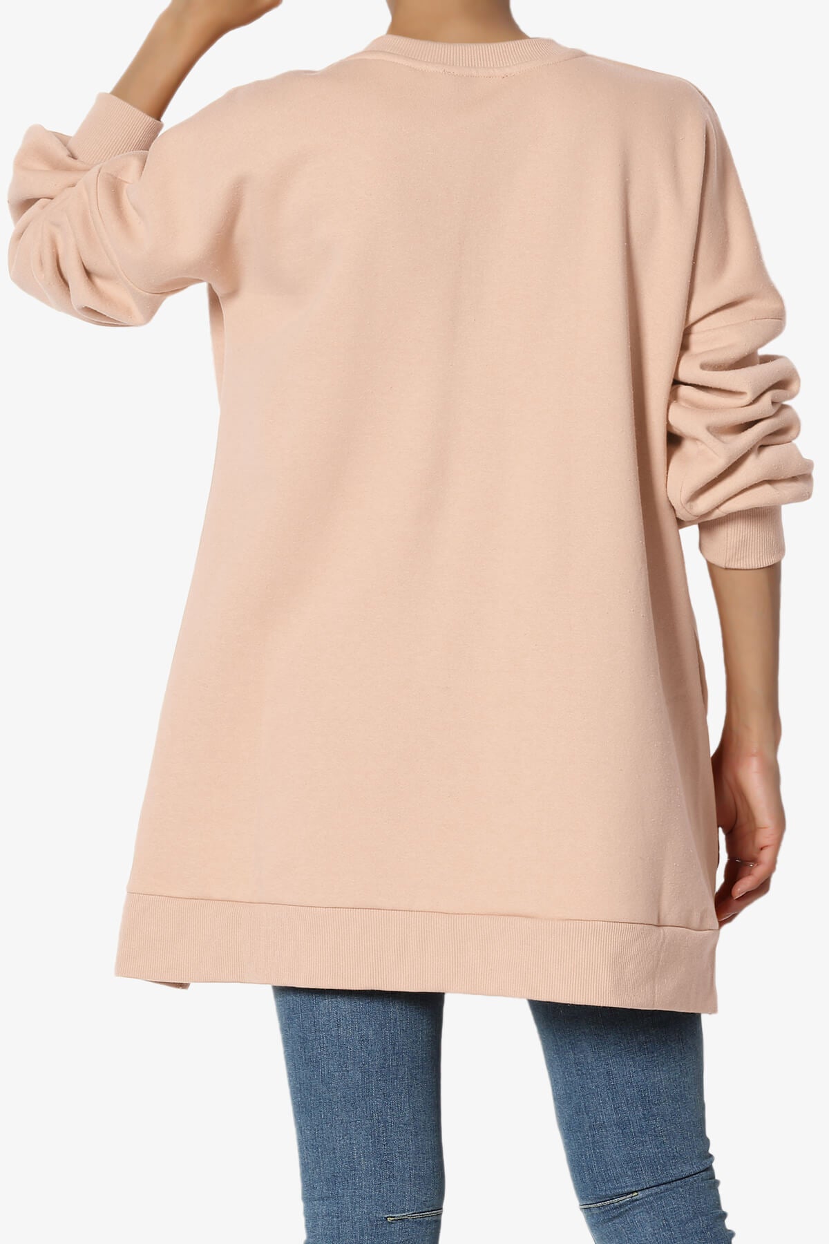 Revel Hi-Low Boyfriend Sweatshirts DUSTY BLUSH_2