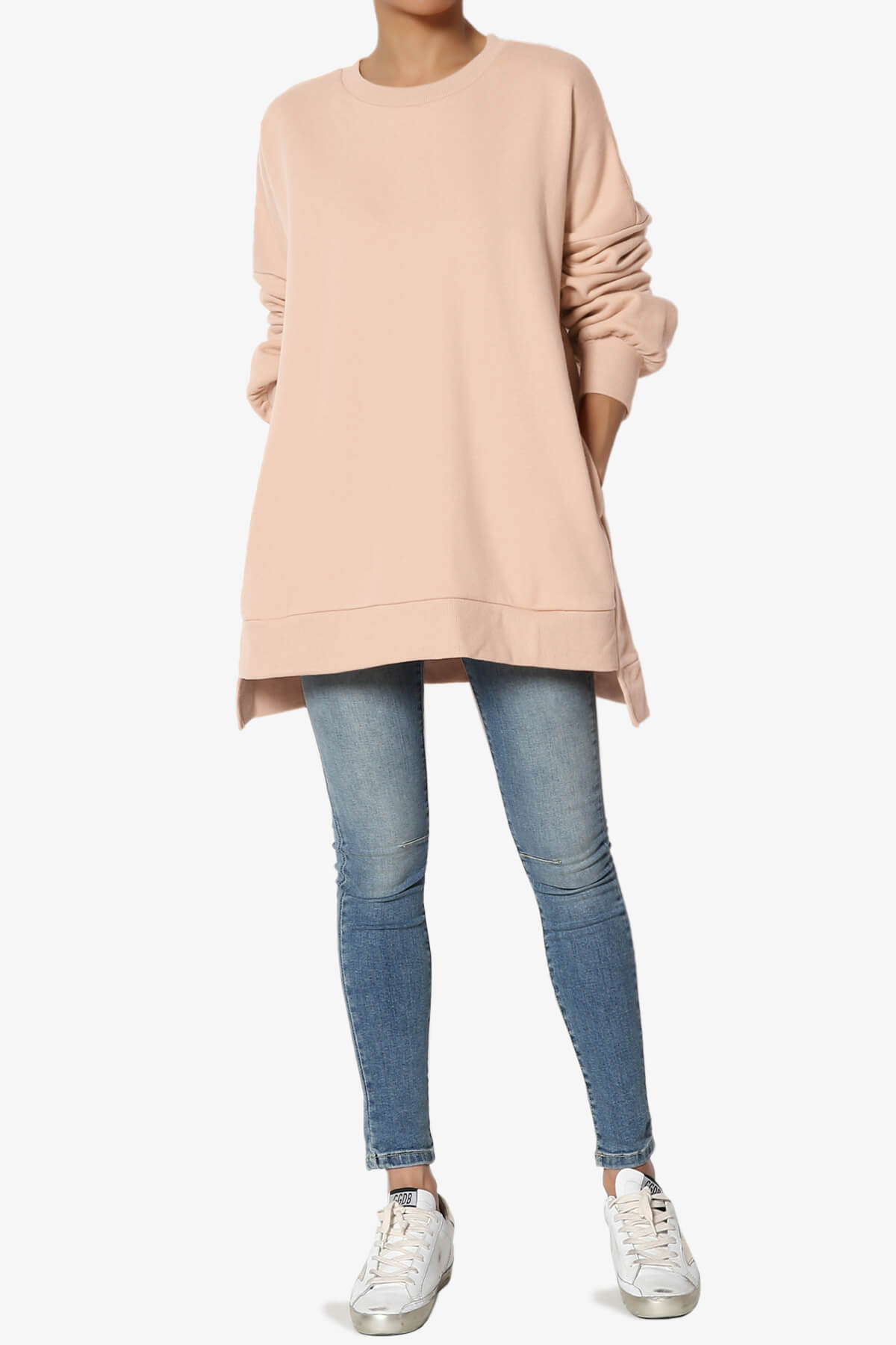 Revel Hi-Low Boyfriend Sweatshirts DUSTY BLUSH_6