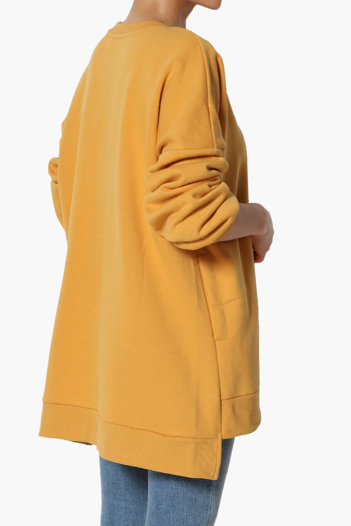 Revel Hi-Low Boyfriend Sweatshirts GOLDEN MUSTARD_4