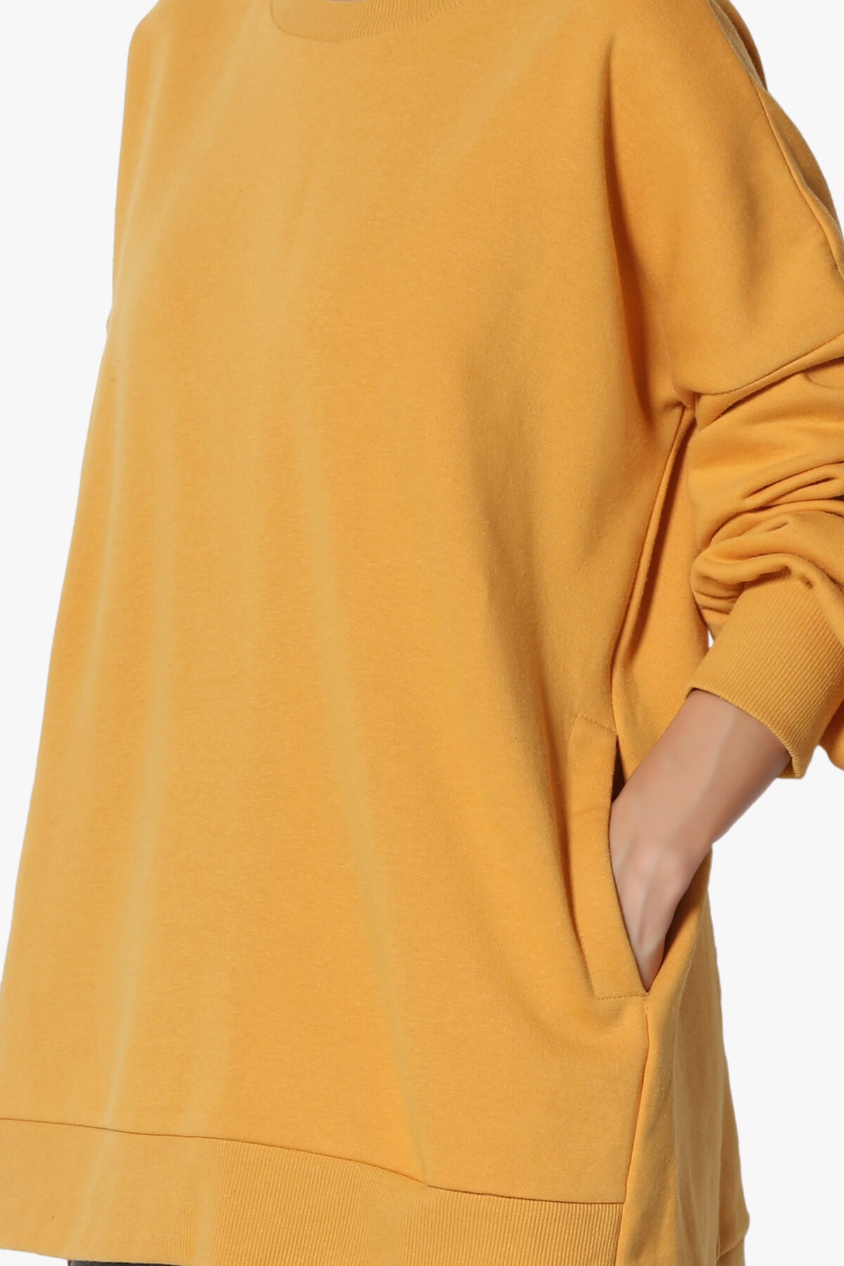 Revel Hi-Low Boyfriend Sweatshirts GOLDEN MUSTARD_5