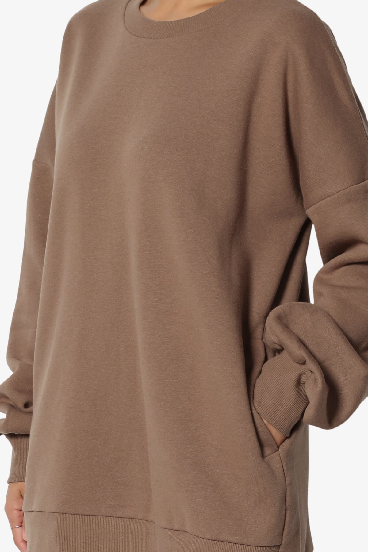 Revel Hi-Low Boyfriend Sweatshirts MOCHA_5