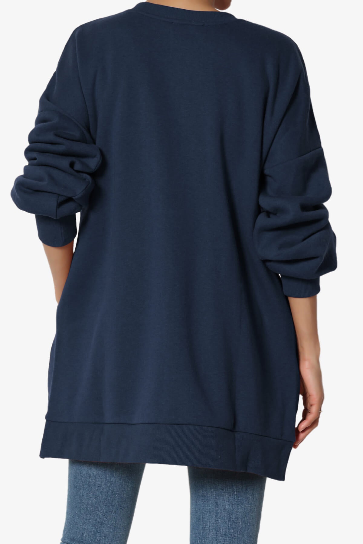 Revel Hi-Low Boyfriend Sweatshirts NAVY_2