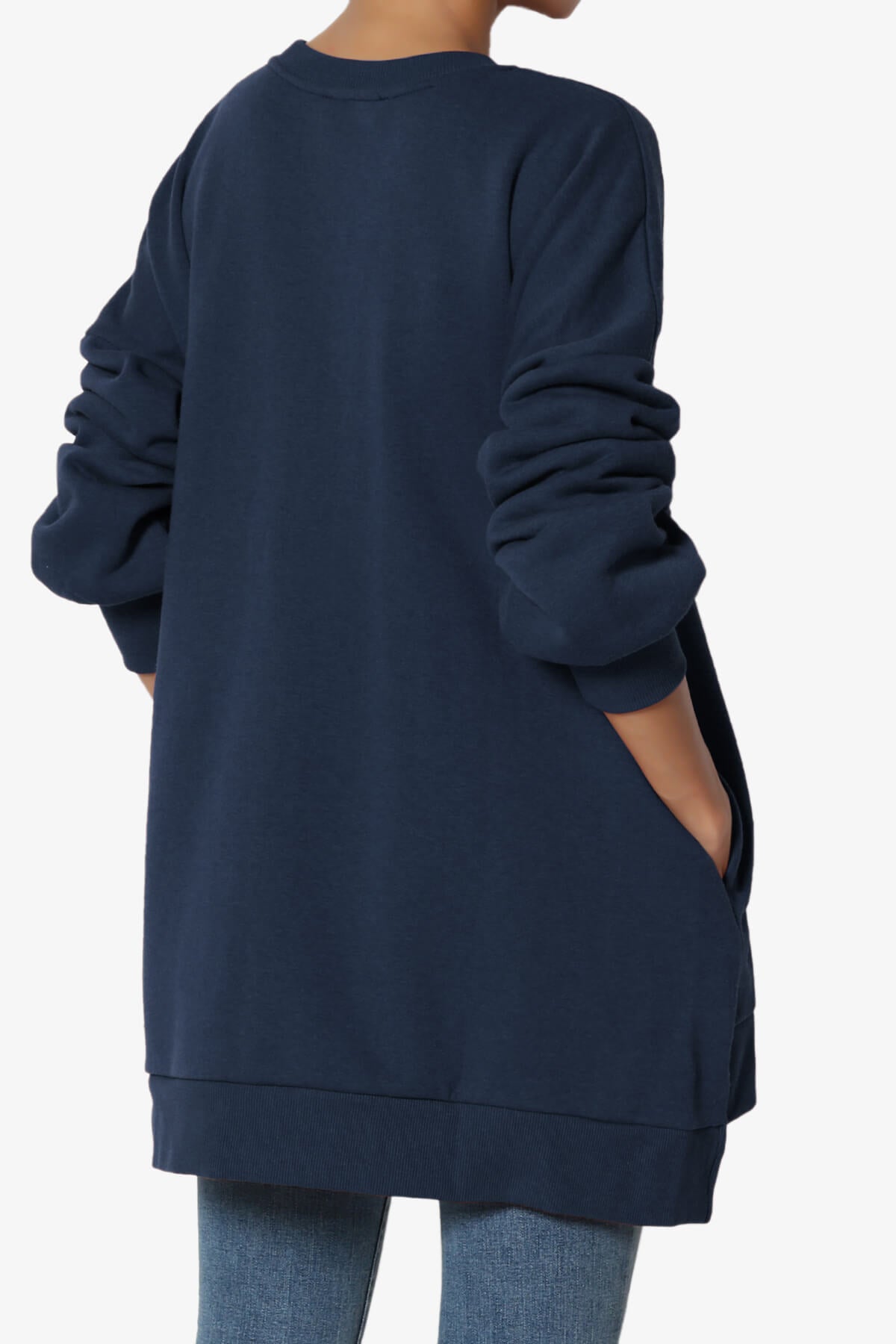 Revel Hi-Low Boyfriend Sweatshirts NAVY_4