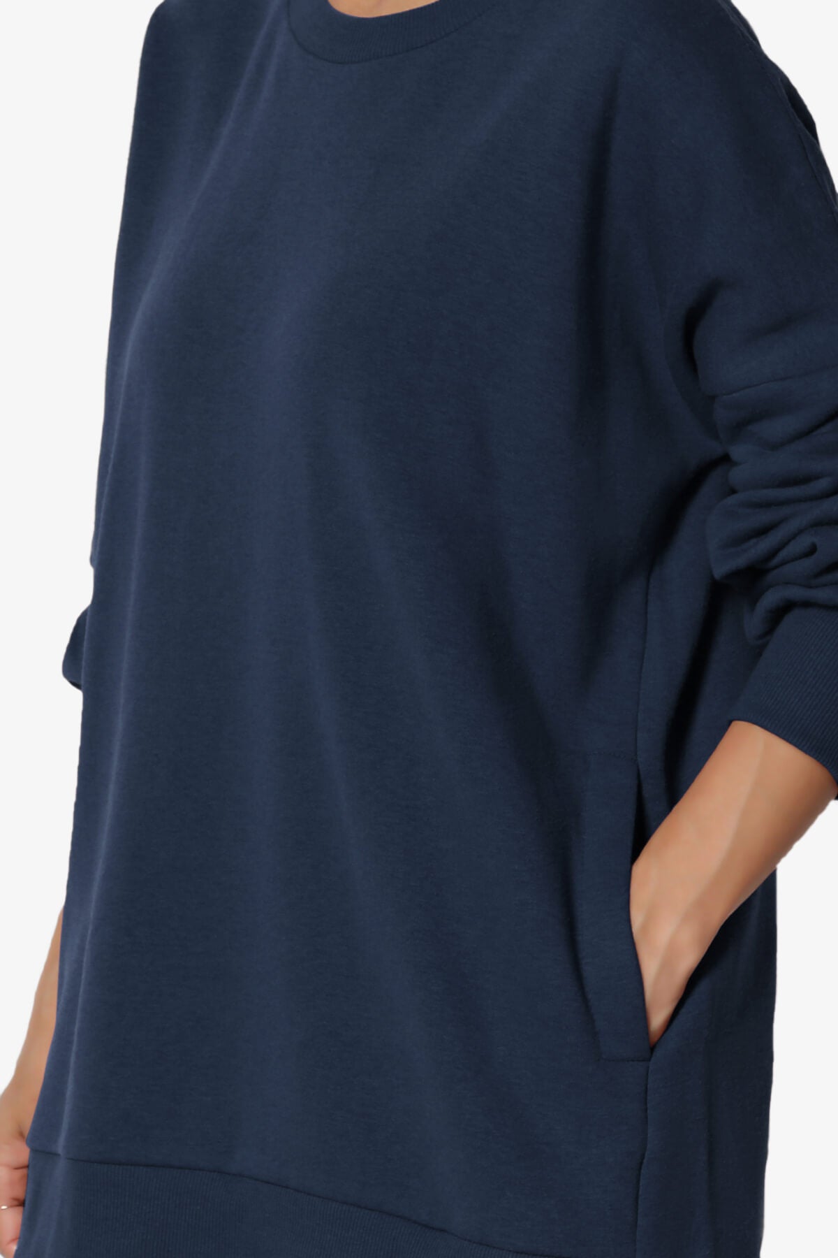 Revel Hi-Low Boyfriend Sweatshirts NAVY_5